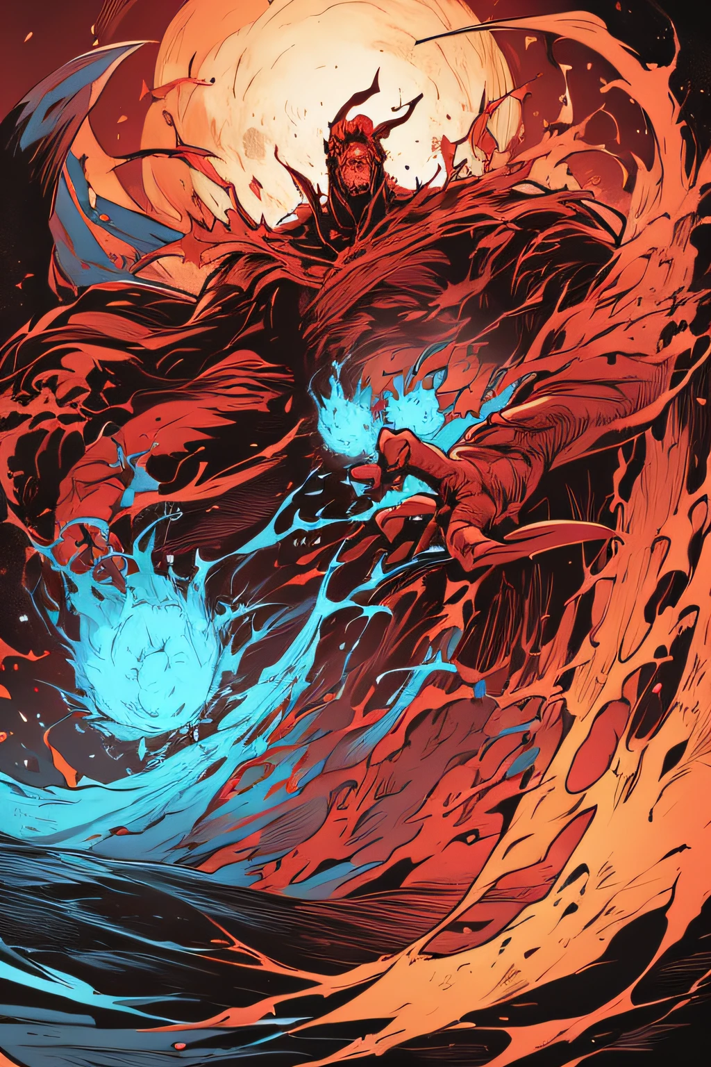 Hell、Red King vs Light Blue Goddess、Orange Flame