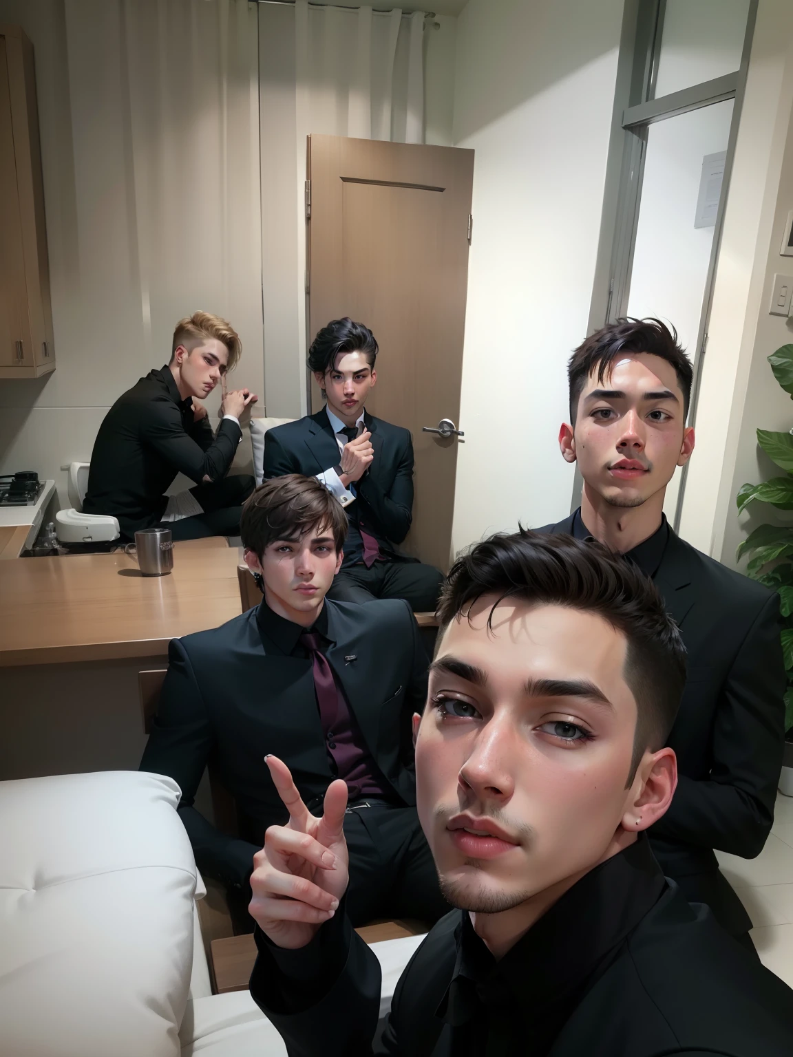 5 boys, cool, handsome, realistic