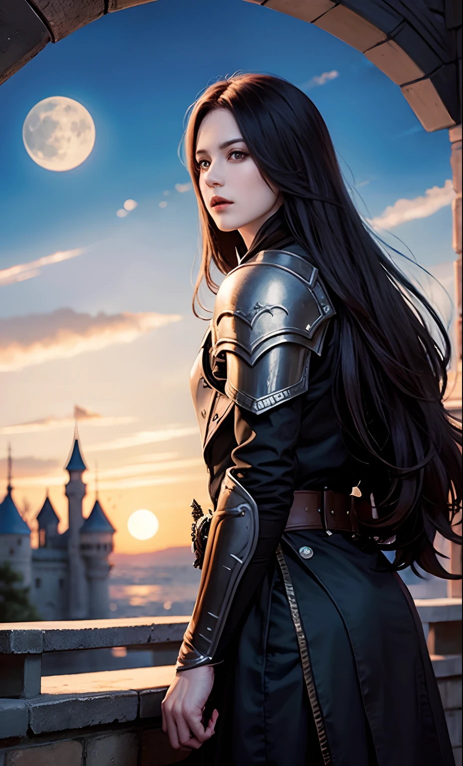 Castlevania Lord of Shadows great legendary castle with Moon