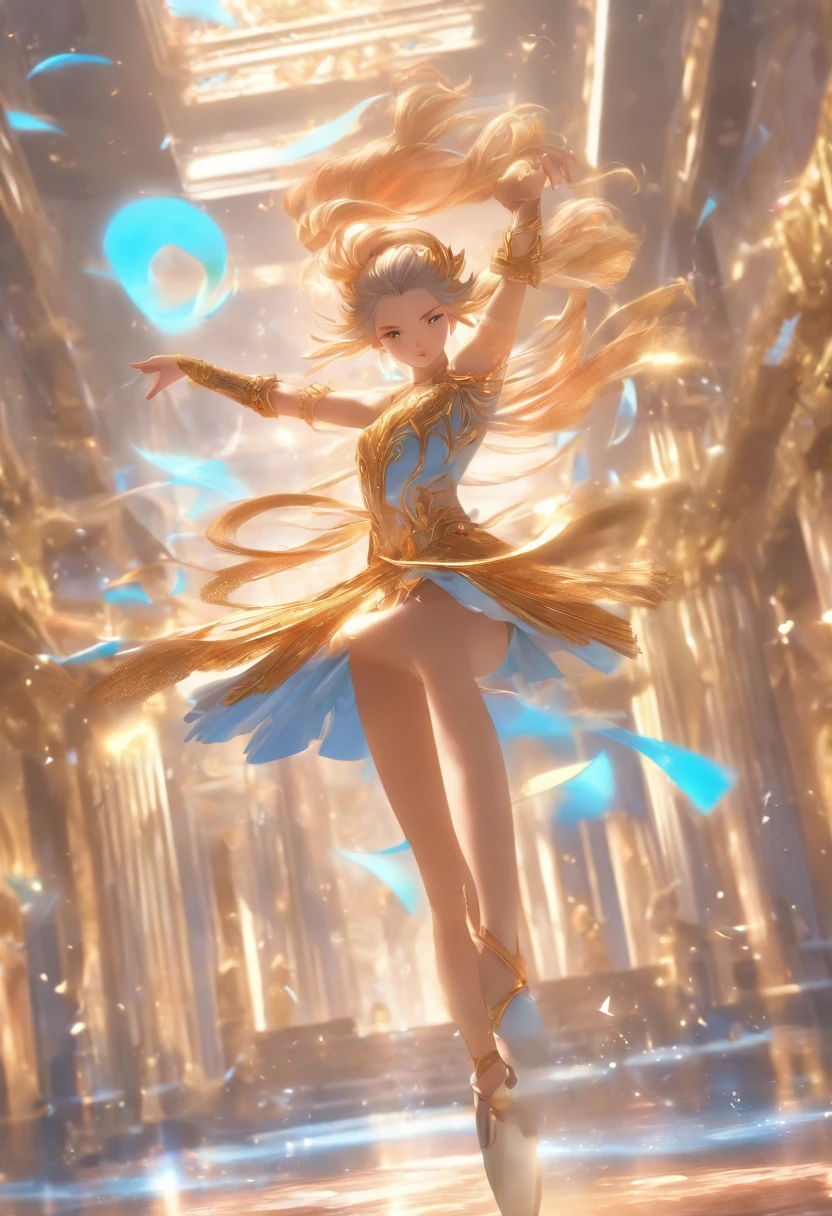 (Masterpiece, Best quality), 1girll(atenea_Asamiya Palace), Gymnastics girls，Rolling，highly detailed surreal vfx，Smudge，中景 the scene is，super-fine，ultra - detailed，high qulity，8K ，中景 the scene is，Full body like，oc rendered
