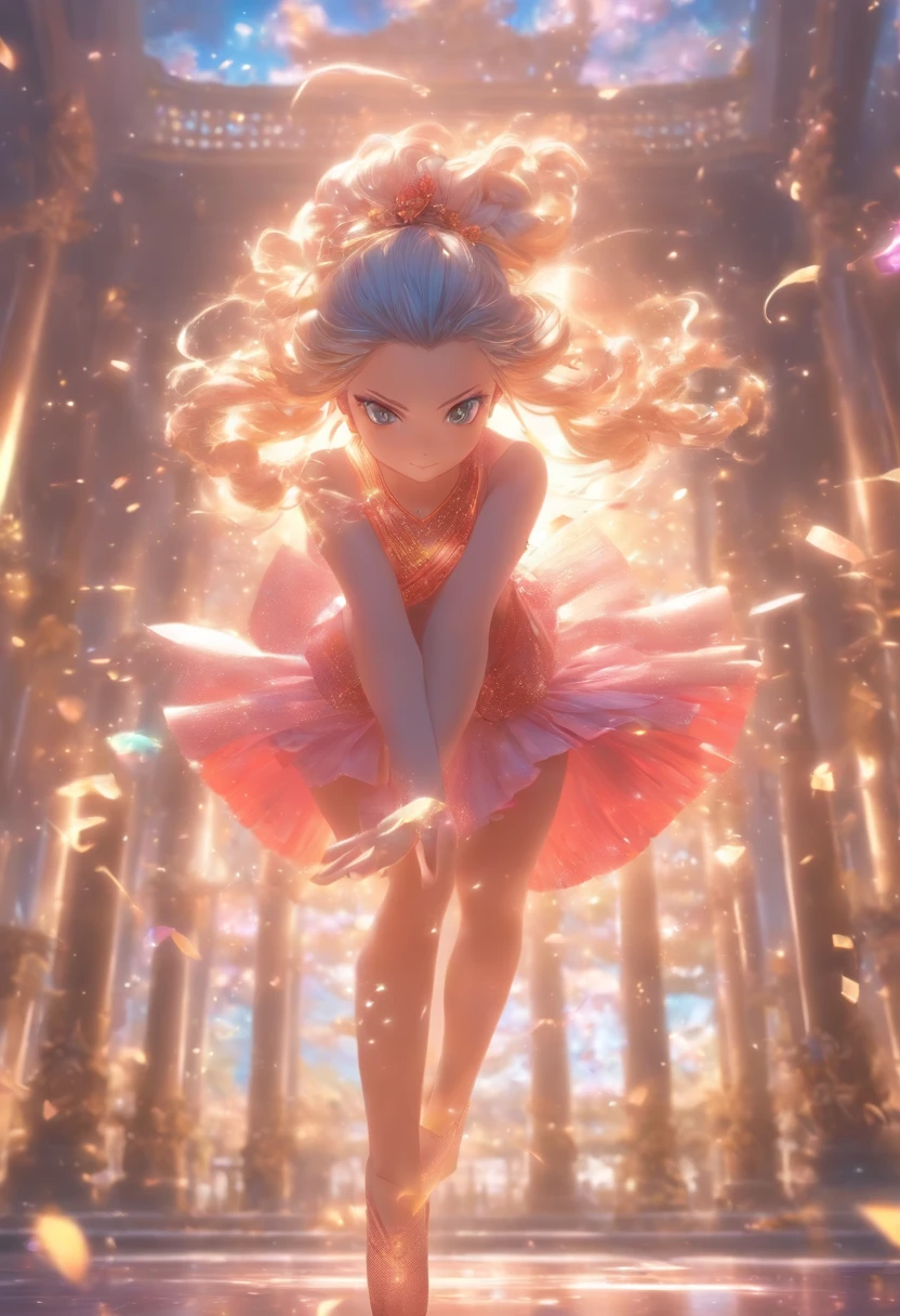 (Masterpiece, Best quality), 1girll(atenea_Asamiya Palace), Gymnastics girls,Rolling,highly detailed surreal vfx,Smudge,中景 the scene is,super-fine,ultra - detailed,high qulity,8K ,中景 the scene is,Full body like,oc rendered