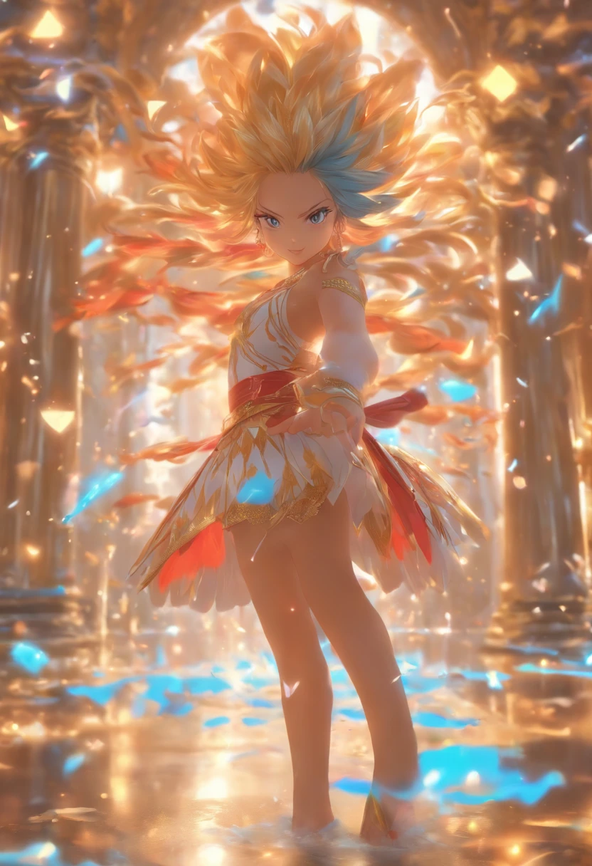 (Masterpiece, Best quality), 1girll(atenea_Asamiya Palace), Gymnastics girls,Rolling,highly detailed surreal vfx,Smudge,中景 the scene is,super-fine,ultra - detailed,high qulity,8K ,中景 the scene is,Full body like,oc rendered
