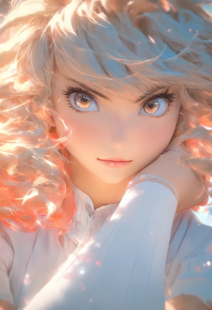 (Masterpiece, Best quality,:1.2), 1girll, (Solo:1.3), Upper body, White shirt, Short sleeves, , (Waifu, Realistic, Real life, Exceptional, Best-aesthetic, New, newest, Best quality, Masterpiece:1.2), soft_lighting, soft_skin_Ton, femele_Hair, (White background, Simple background,:1.2),
