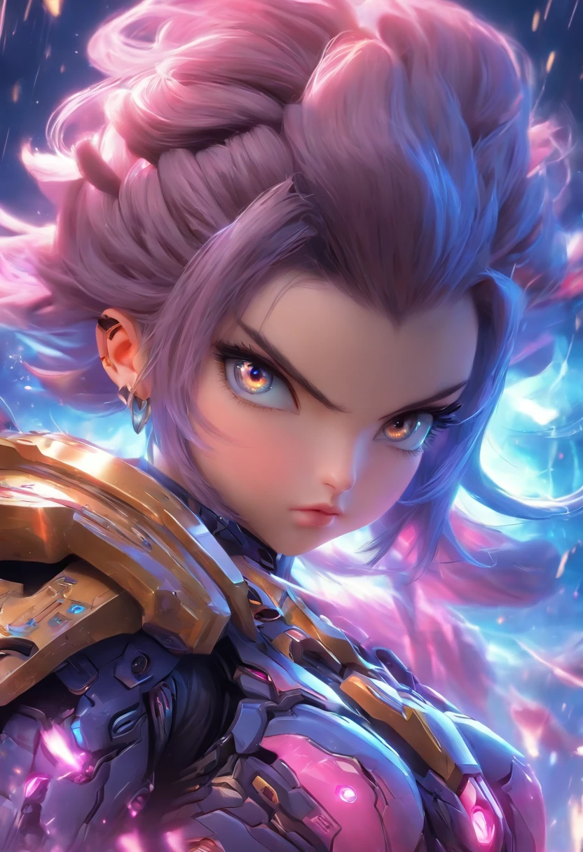 China-style,Q version of the sci-fi baby girl warrior,Cute and cute,StarCraft warrior armor,Huge guns,opening fire,Towards me,Wasteland,Full body like,Smudge,Meticulous portrayal,depth of fields,8K,A high resolution,tmasterpiece,Beautiful wallpapers,high qulity,high detal,s the perfect face,oc rendered,blur backgroun