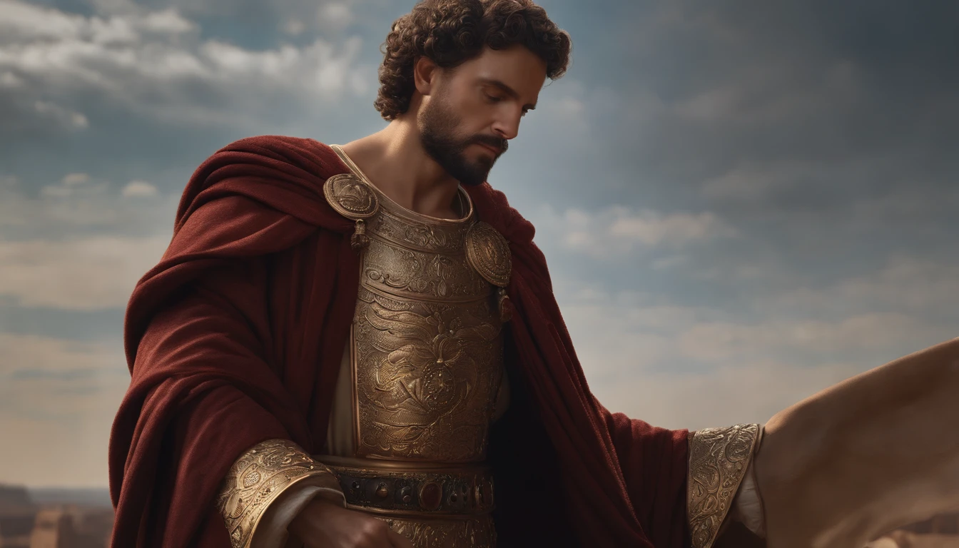 "Epic Pose of Marcus Aurelius, Stoic Emperor, Resolute Presence, Thoughtful Gaze, Detailed Attire, Artwork, "writing a book", Realistic Design, Cinematic, 8k, Ancient Rome Background, Regal Aura"
, perfect composition, beautiful detailed intricate insanely detailed octane render trending on artstation, 8 k artistic photography, photorealistic concept art, soft natural volumetric cinematic perfect light, chiaroscuro, award - winning photograph, masterpiece, oil on canvas, raphael, caravaggio, greg rutkowski, beeple, beksinski, giger