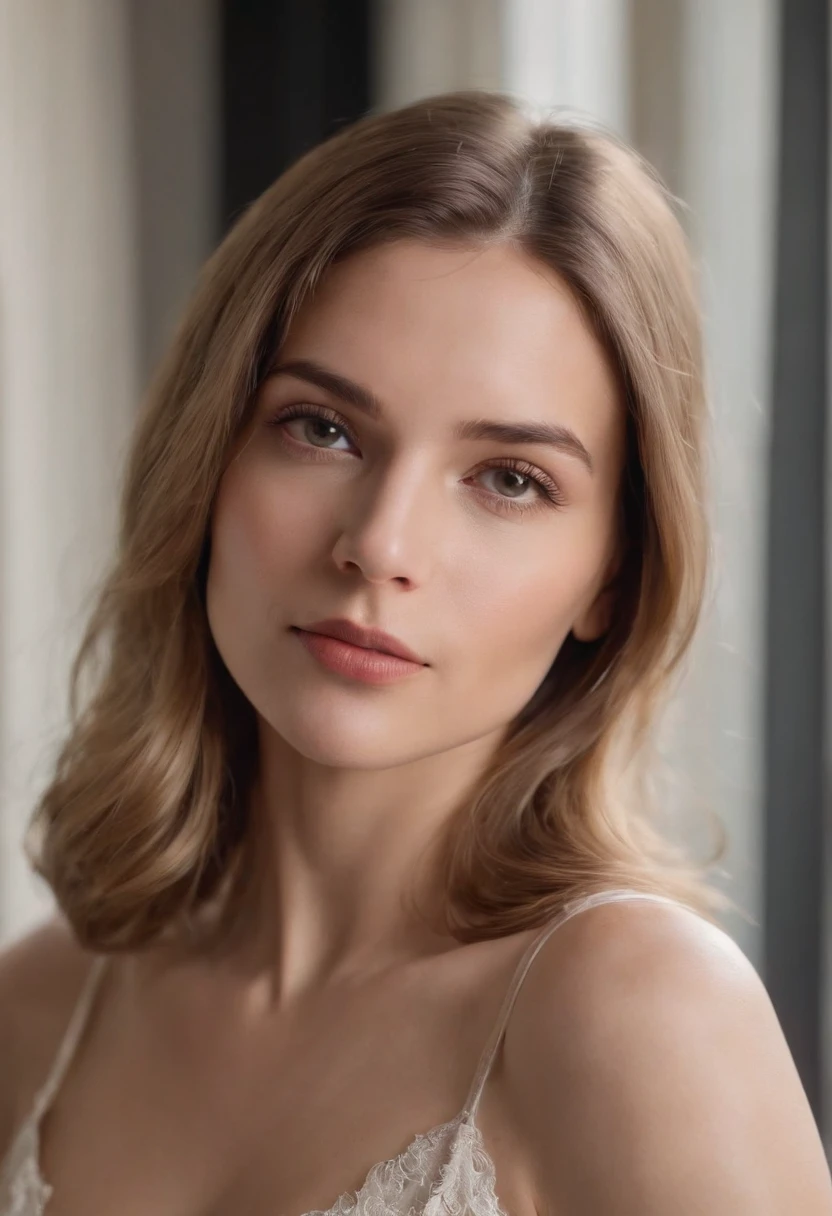 ( mujer ), (Europeo), Cabello largo, Elegante y Cuerpo afeitado, cuerpo vistoso, Alta calidad e imagen real), Film style, La mejor calidad, 8k, Obra maestra desnuda