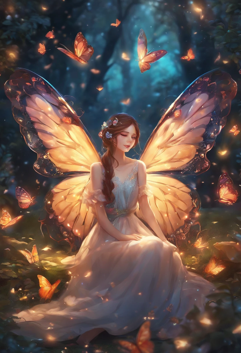 lovely art style, Butterflies spreading their wings, Brilliant and colorful wings,the detail, 4k manga wallpapers, Cute detailed digital art, cutecore, adorable digital art, High-quality fanart