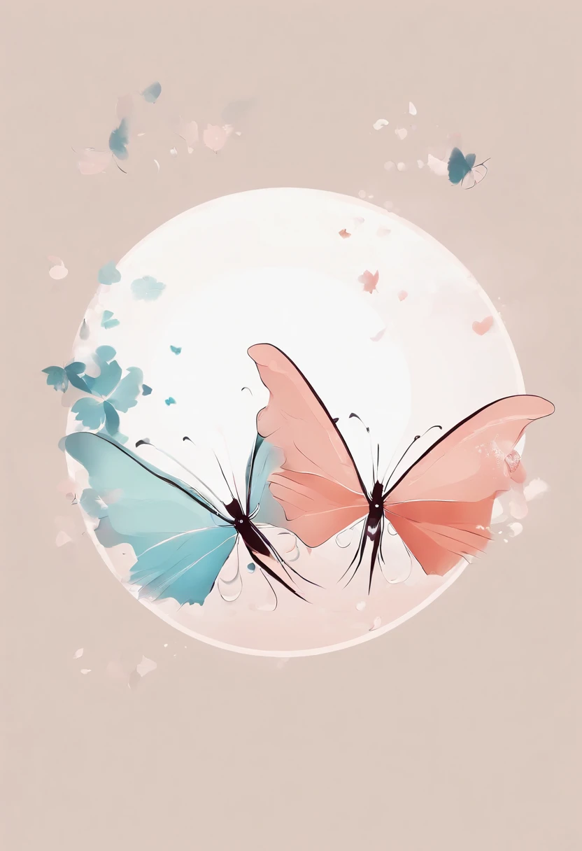 lovely art style, Butterflies spreading their wings, Brilliant and colorful wings,the detail, 4k manga wallpapers, Cute detailed digital art, cutecore, adorable digital art,Outline the wings