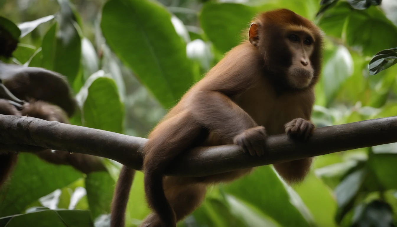 (Transforme-se em um macaco),(Voe para uma floresta primitiva)(Chuangfei passa por um macaco comendo bananas),(Transforme-se em um macaco),(Voe para uma floresta primitiva),(Vinhas oscilantes),(Chuangfei passa por um macaco comendo bananas),(urrar),(Transforme-se em um macaco),(Voe para uma floresta primitiva),(Vinhas oscilantes)
