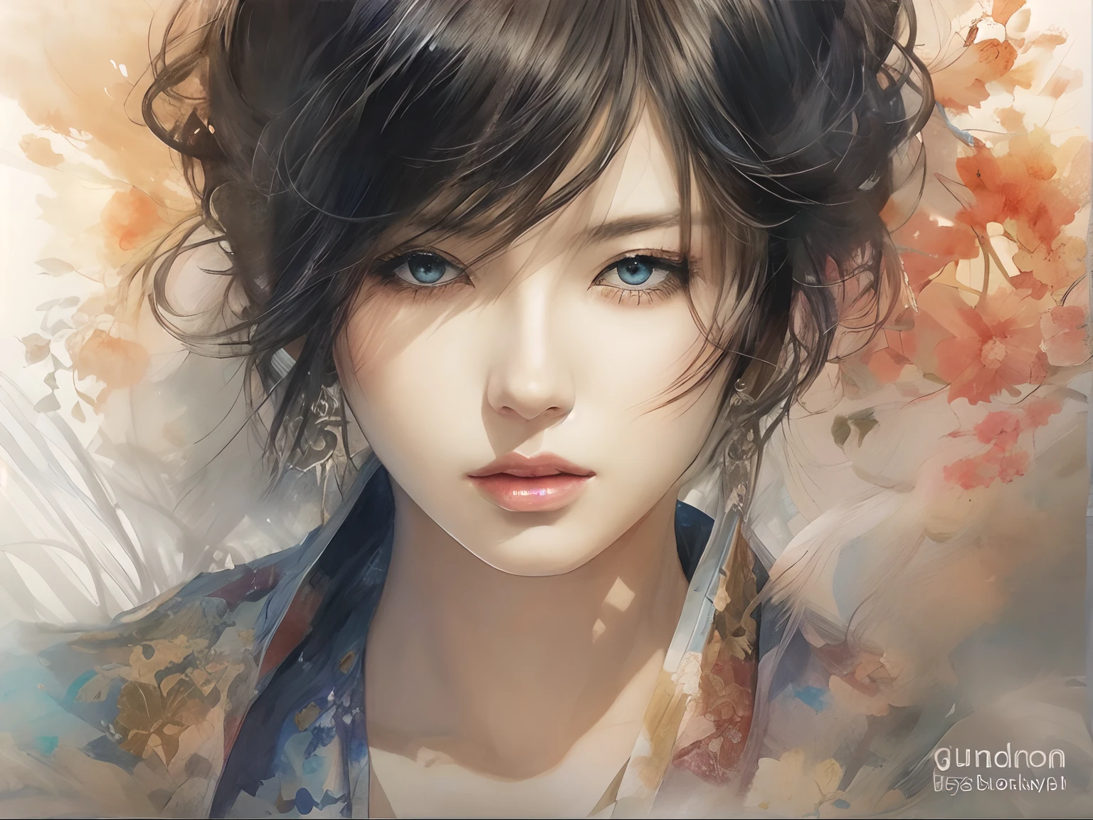 painting of a woman with a messy hair and a blue shirt, beautiful character painting, stunning anime face portrait, artgerm. anime illustration, beautiful anime portrait, a beautiful artwork illustration, beautiful digital artwork, gorgeous digital painting, artgerm detailed, artwork in the style of guweiz, beautiful anime artwork, detailed portrait of anime girl, artgerm portrait