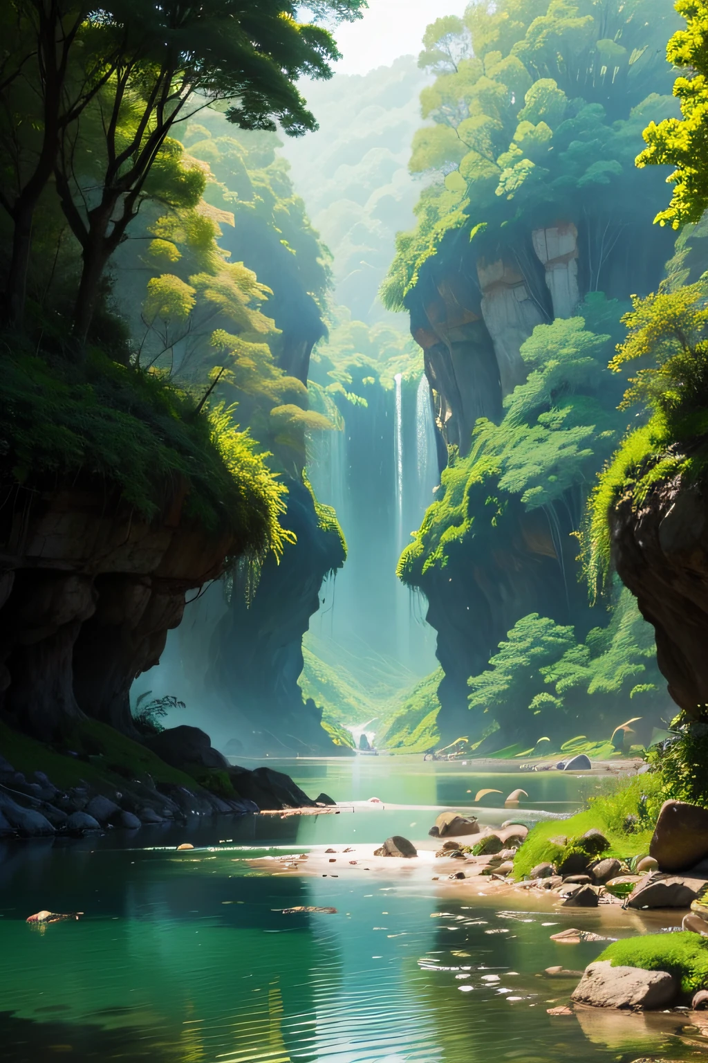 paisagem linda de floresta
