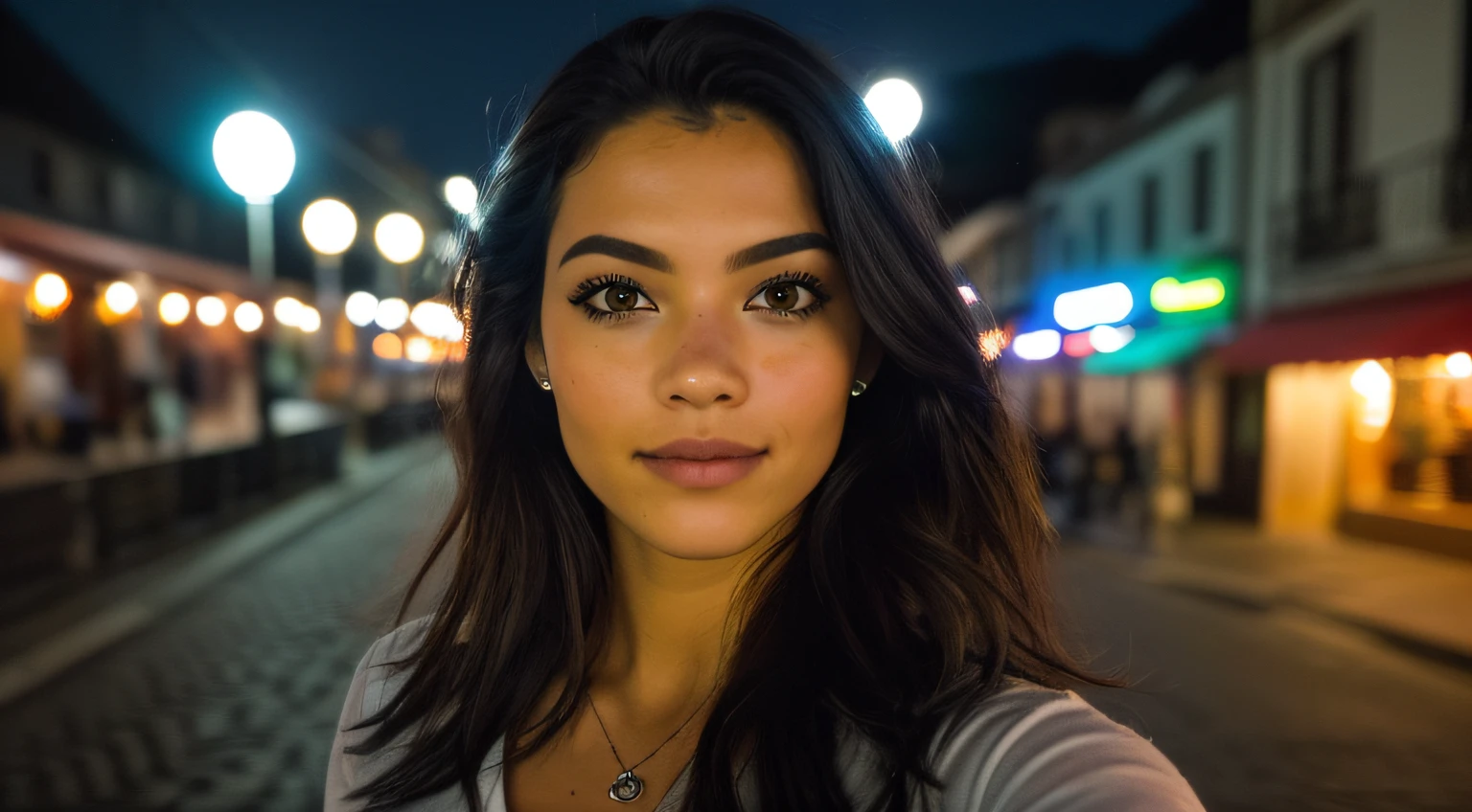 (Selfie, Top view: 1.4), (metade reta do corpo: 1.4), Foto de retrato RAW UHD de uma loira de 24 anos (mulher de olhos azuis) caminhando por um beco escuro, seios grandes,, city at night, (saia), (decote), Detalhes (Texturas! , Hair! , Glitter, Cor!! , Desvantagens: 1.1), olhos brilhantes com alto detalhe (looking at the camera), SLR lighting, SLR camera, ultra-qualidade, agudeza, profundidade de campo, filmic grain (centro), Fujifilm XT3, Cristalina, centro do quadro, beautiful face, foco nítido, street lamp, neon lighting, Bokeh (mal iluminado), Noite, (night sky), poros detalhados da pele, pele oleosa, queimadura solar, Detalhes Oculares Complexos, corpo inteiro, seios grandes