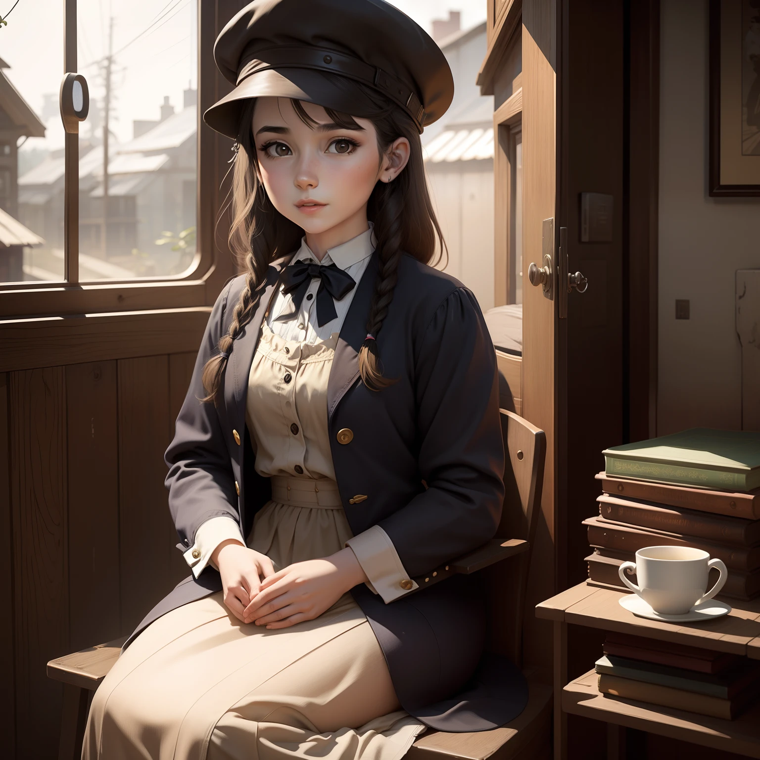 a girl who lives in 1910