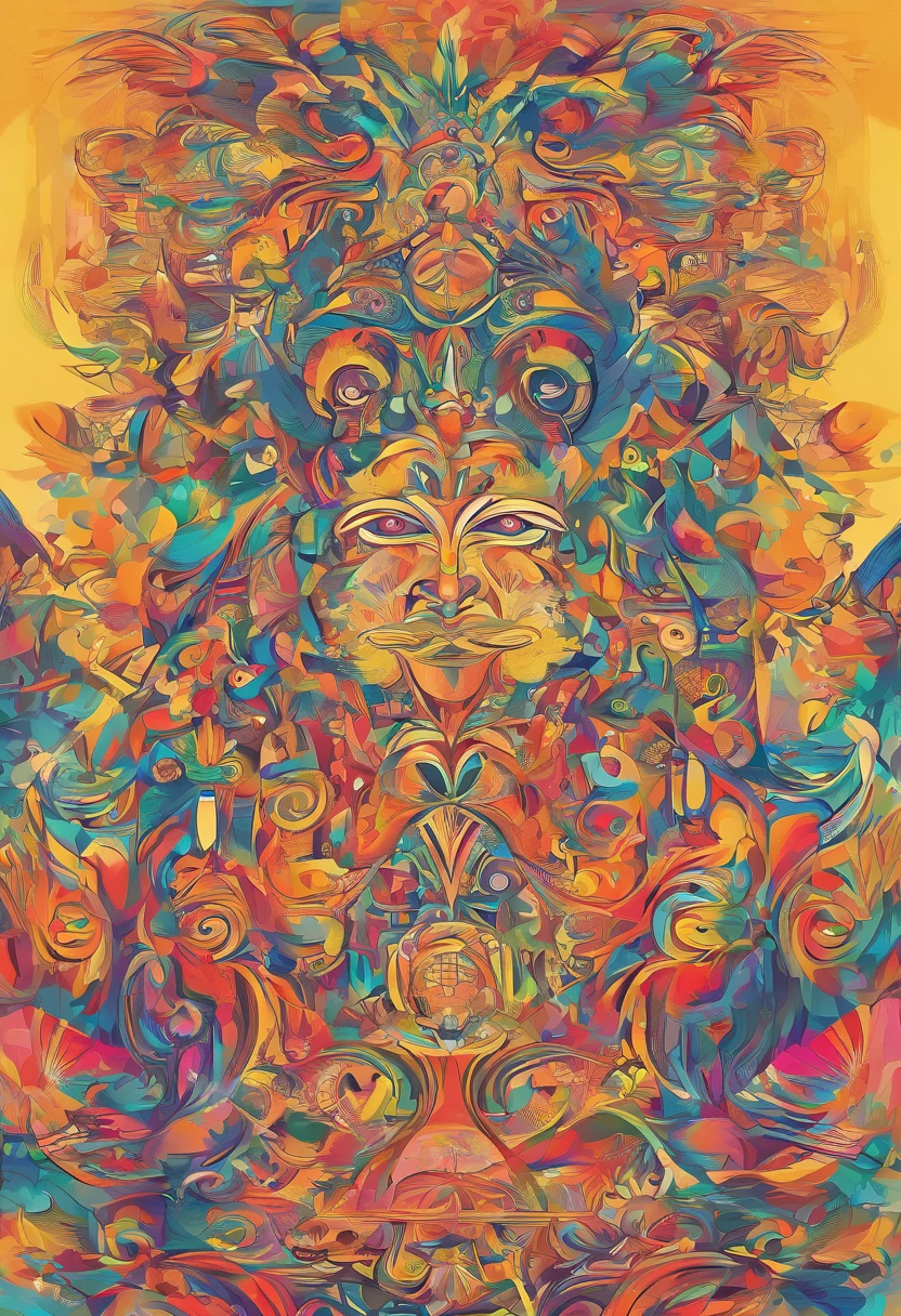 Por favor, crie uma imagem que represente um Deus abstrato, no physical form, in the artistic style of the illustrations of the Chronicles of Narnia. This abstract God must emanate a sense of power, wisdom and benevolence. Use soft, mystical colors to convey that divine aura. The image should evoke a sense of mystery and transcendence, as if beyond human comprehension.