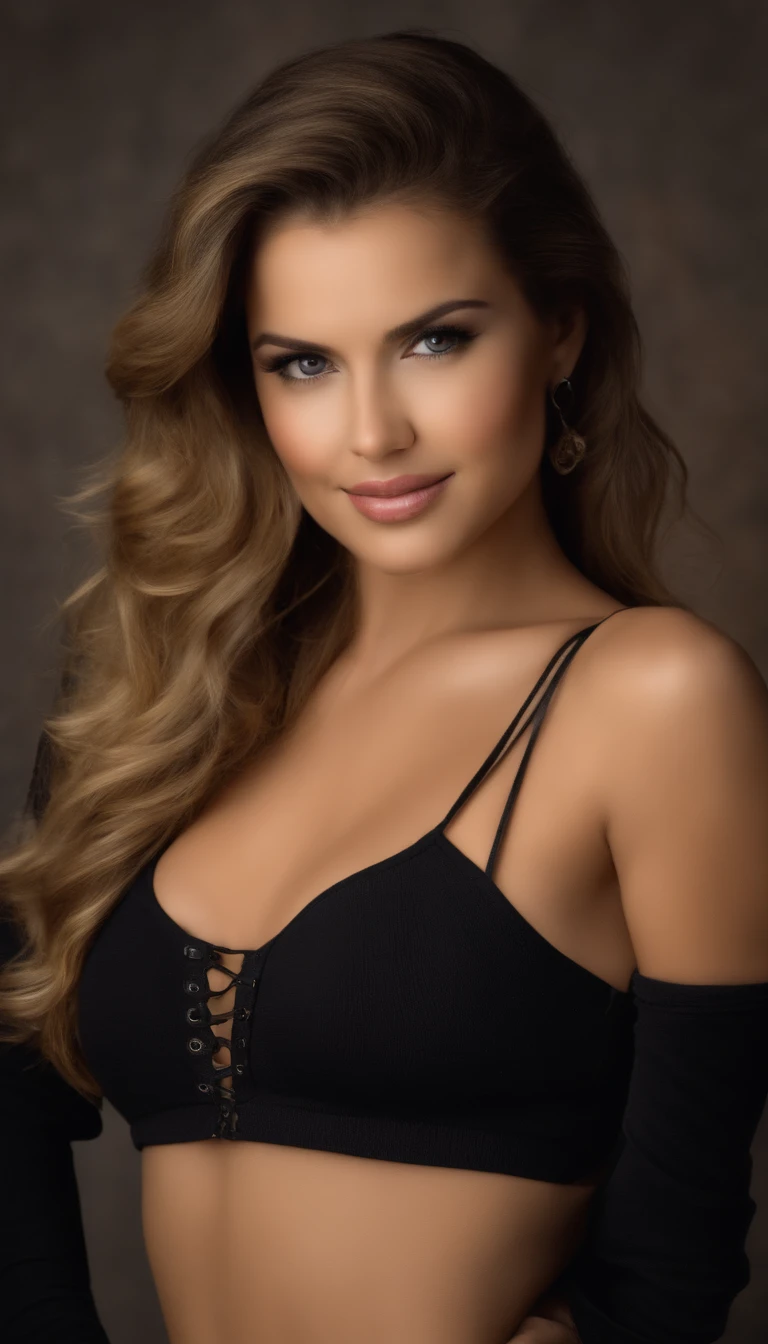 profesional, (Foto 4K:1.1) por (JeremyLipking:0.3), (Dietista Anna:0.3), (Marca ariana:0.3), (foco nítido:1.3), High detail, Vistiendo (Camisas bajas:1.2), Hermosa cara detallada, ojos marrones, cabello largo y rubio, (Mujer joven atractiva:1.3), (seductor:1.1), (ruboroso:1.1), Tipo de cuerpo con curvas, Great circle, Wide buttock, Diosa rubia, Disfraz ajustado, Vestimenta ajustada, sonrisa seductora sonrisa, cara bonita, Chica perfecta de pelo blanco, Pose satisfecha, Linda sonrisa seductora, hermosa chica rubia, buena joven, beautiful angle, Pose atractiva, Cute little girl, pose sexy, hermosa rubia, Imagen de cuerpo entero, cuerpo completo, Foto de cuerpo completo de, Con falda negra y botas, pechos enormes, piel brillosa