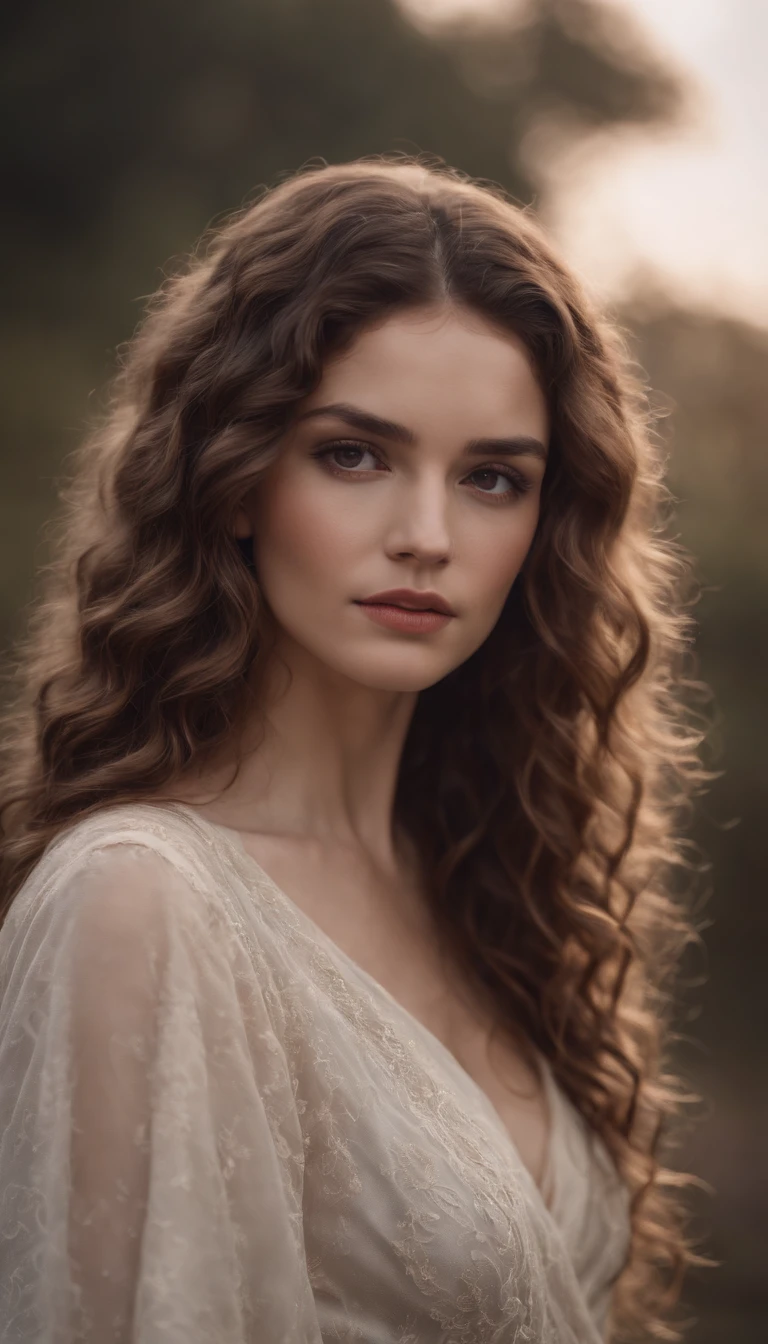 long curly hair, greek