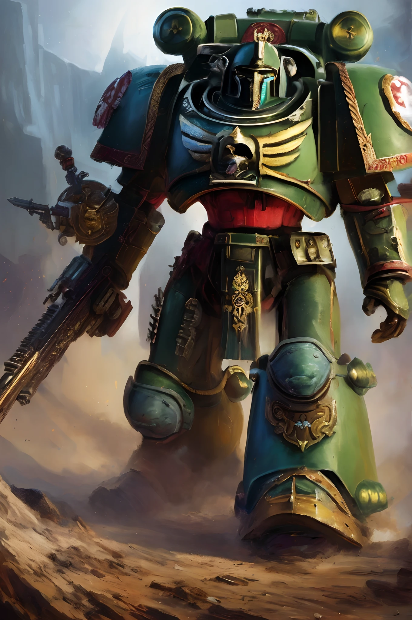 um close up de uma pintura de um fuzileiro espacial com uma arma, Warhammer 4 0 K obra de arte, martelo de guerra 4k, warhammer estilo 40k, Marine space, Martelo de guerra40k, martelo de guerra 40k, Marine space portrait, martelo de guerra 4 0 k, martelo de guerra 4 0 k fantasia, ( ( ( ( ( martelo de guerra 4 0 k, martelo de guerra 4 0