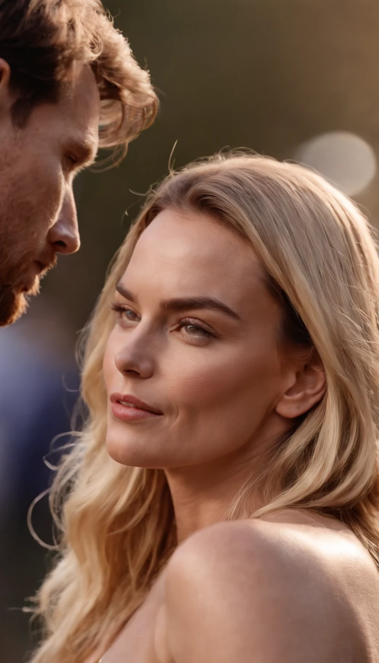 Margot Robbie beijando o Lionel Messi