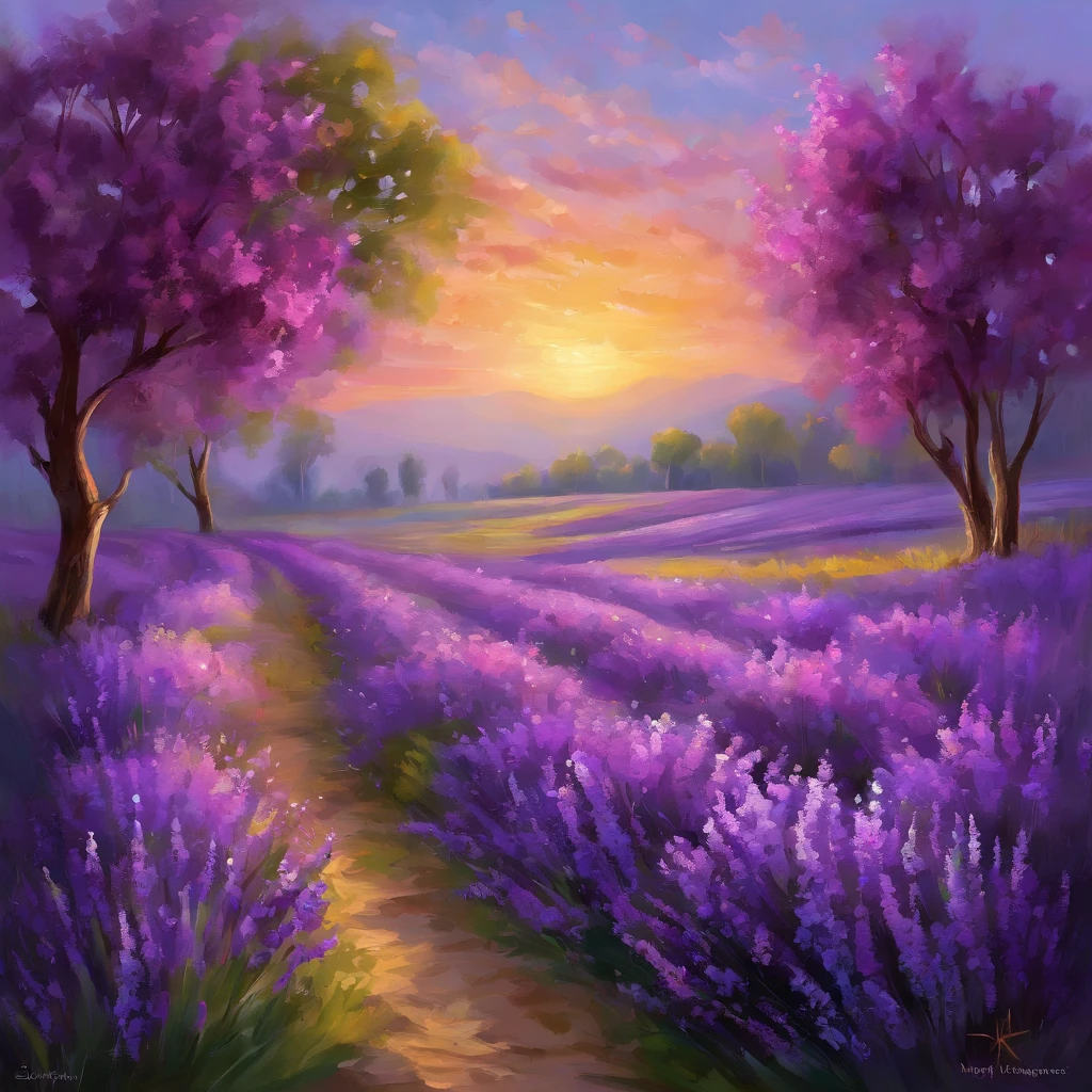 (best quality,4k,8k,highres,masterpiece:1.2),ultra-detailed,(realistic,photorealistic,photo-realistic:1.37),purple flowers,dreamy purple petals,gorgeous lilac blossoms,detailed lavender fields,breathtaking spring scenery,purple haze,soft sunlight filtering through the leaves,whispering breeze,serene atmosphere,lush green grass,dancing butterflies,purple paradise,purple dreamscape,botanical beauty,tranquil garden,summer sunrays bouncing off the flowers,rejuvenating colors,peaceful surroundings,romantic ambience,purple magic,purple floral extravaganza,lively blooms,majestic spectacle,serenity in nature,colorful afghan blankets,bohemian vibes,warm embrace of nature,flowers in full bloom,fragrant purple blossoms,temporal fusion between light and shadow,luxuriant lilac landscape,vibrant purple harmony,ethereal allure of spring,purple poetic symphony,enchanted secrets flourishing within the garden,purple heaven,painting with pastel purple brushstrokes,romantic escapade amidst the flowers,purple oasis,an enchanting play of light and shade within the purple landscape,tranquil retreat amidst the lilac blossoms,romantic rendezvous among the lavender fields,soothing lavender scent engulfing the surroundings,lilac-infused summer paradise,mesmerizing floral tapestry,purple-golden moments under the summer sun,violet indulgence,mystical landscapes of lavender fields,breathtaking beauty of nature's purple masterpiece,dreamlike vista of blooming lilacs,purple symphony in nature's orchestra,purple flower power,tranquil lilac reverie,sunset whispers over the lavender fields,magical summertime serenade,purple petals dancing to the rhythm of the spring breeze.