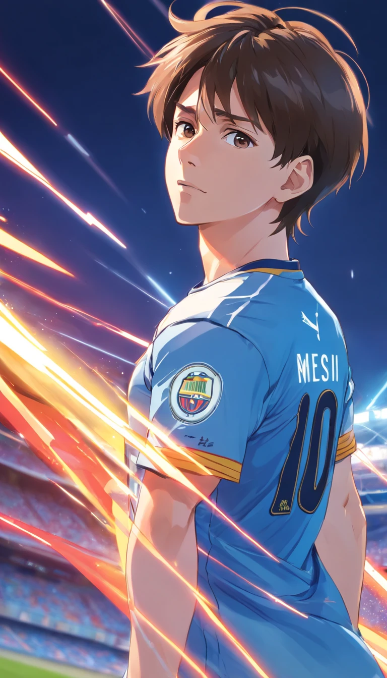 Lionel Messi vestindo o uniforme do Flash