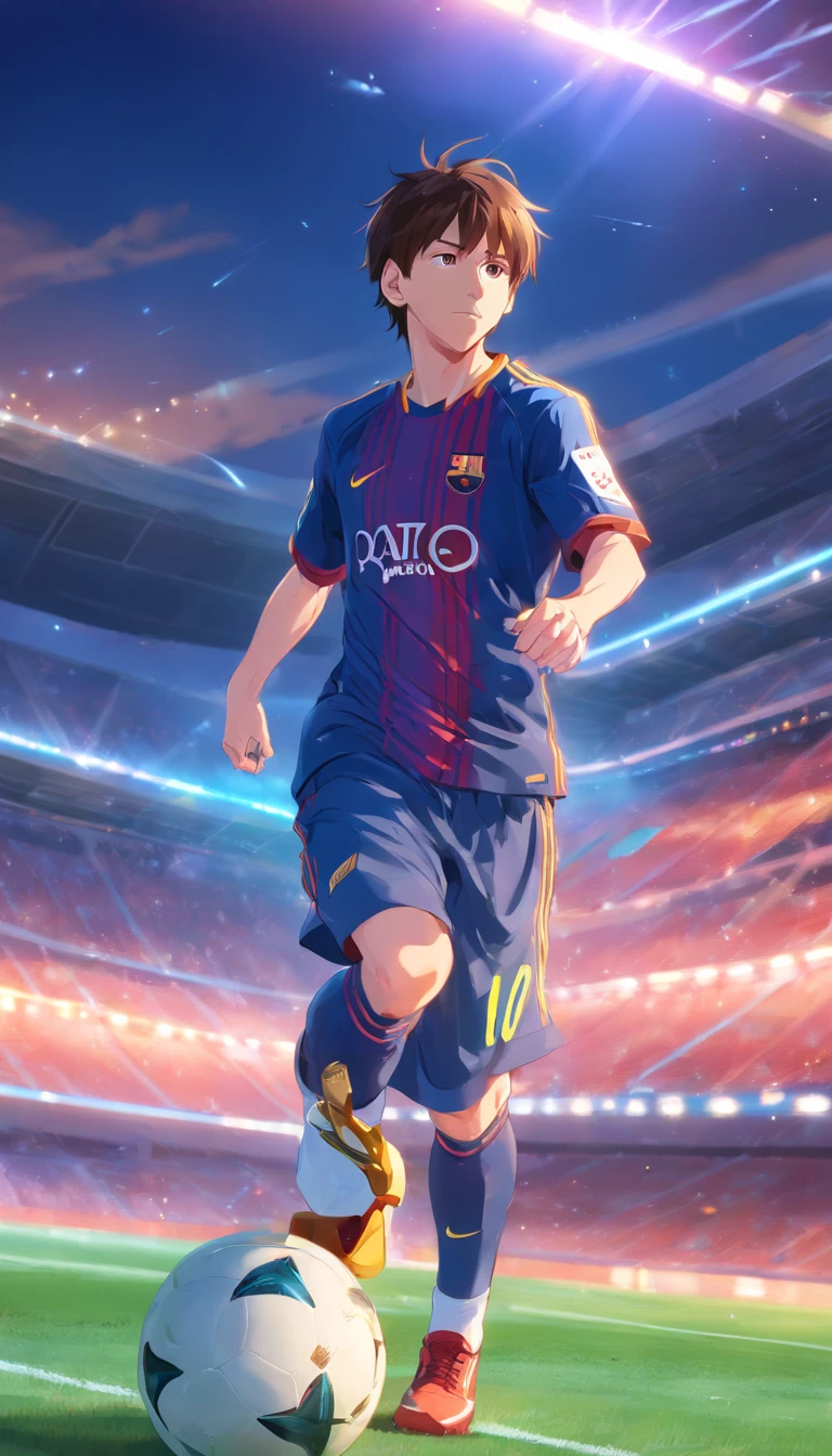 Lionel Messi vestindo o uniforme do Flash