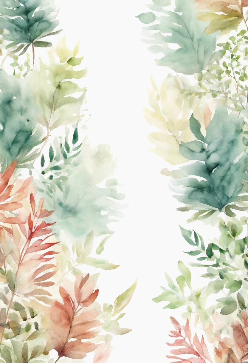 (best quality,high-res),pattern,very small individual forest Thicket,transparent white background,delicate colors,watercolor