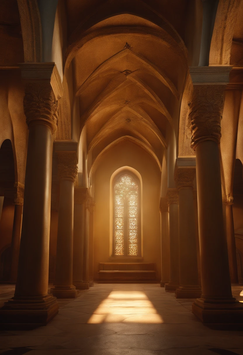 desenho animado bonito de JESUS CRISTO, dentro do templo, estilo Vermeer, 12K, alta qualidade, HD, octane rendering, cinematic lighthing