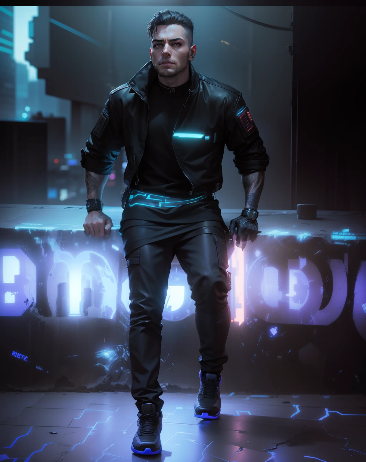 Change background cyberpunk handsomeboy, realistic face. 8k.ultra realistic.