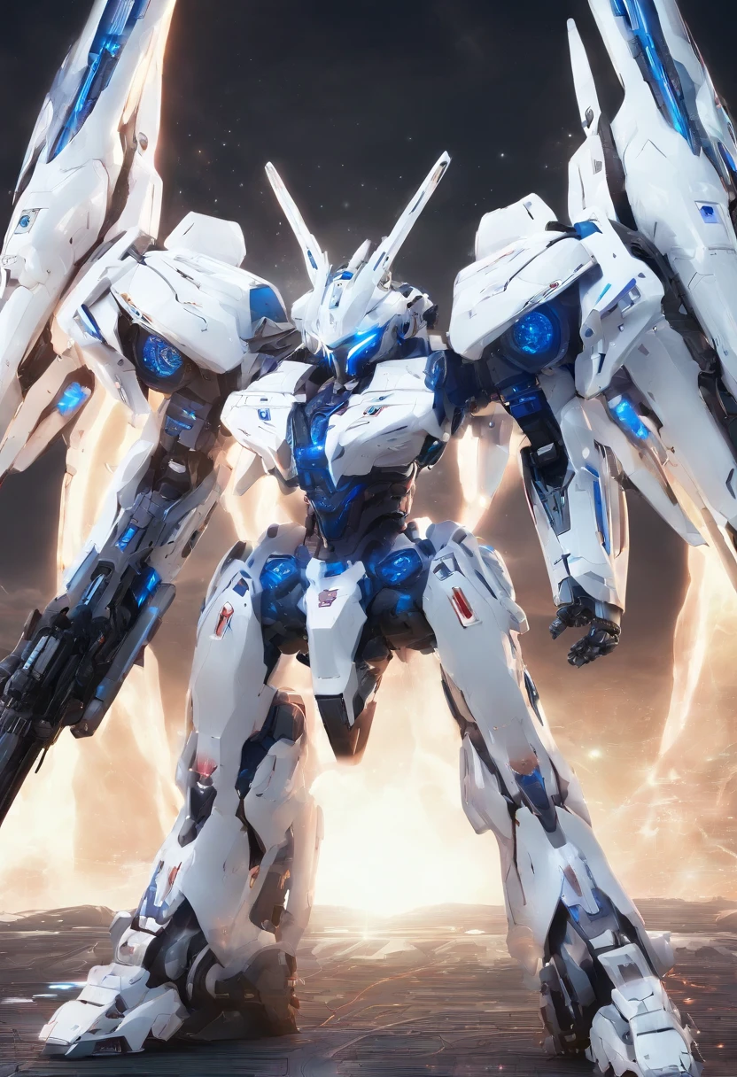I'm happy to describe to you a sci-fi white-blue humanoid mech。This mech is called「God of the Aurora」,It represents unparalleled advances in future technology。
「God of the Aurora」The exterior is predominantly white and blue,The overall shape is streamlined and tall。Its body is covered with a crystal clear special alloy shell,Flashing with a faint light,It's like a flowing illusion。This shell is more than just decoration,It also has excellent defense capabilities,Resistant to extreme temperatures in a variety of attacks and environments。
The head of the mech presents a futuristic design,Two huge blue eyes illuminate everything around them in the dark。There are slender rays of light shimmering inside the eyes,Make it look more like stars from the depths of the universe。
The mech's body lines are compact and graceful,It gives a slim and strong feeling。It has a pair of huge wings on its back,It looks like blue-white wings made of high-tech materials。These wings not only offer superior maneuverability,It is also able to store energy,Provides lasting combat power for mechs。
The arm of the mech has an LCD screen,Various information and tactical data can be displayed。The ends of the arms are equipped with a pair of retractable energy swords,The sword body showed a dreamy light of blue and white。These swords cut any material by high-frequency energy oscillation,Possesses great destructive power。
「God of the Aurora」The leg design is stable and flexible,With highly intelligent joints,Able to walk freely on a variety of complex terrain。A powerful set of thrusters is also equipped under the legs,Enables mechs to traverse the battlefield at breakneck speeds。
All in all,This describes a white-blue humanoid mech「God of the Aurora」It is a powerful existence full of futuristic technology。It has a unique exterior design,Combines streamlined lines、Twinkling light and dreamy colors,It gives a visual shock。ao mesmo tempo,It is powerful,Excellent combat capabilities and mobility,Unmatched power on the battlefield of the future。