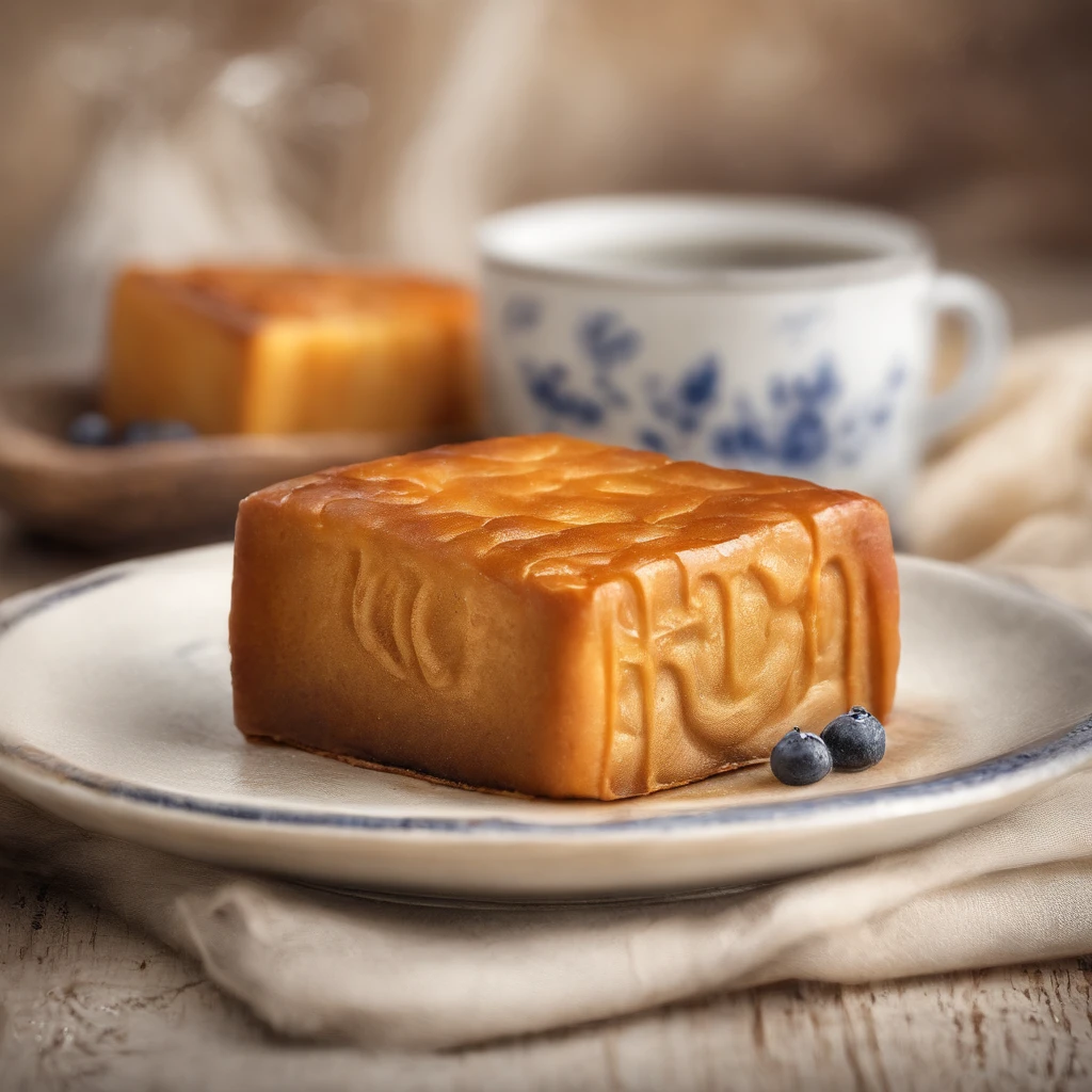 A plate of moon cake on a round paper tube, Ein Mond in Form eines Buchstabens, Sternennacht, Dichter Nebel am Boden, Blaues Licht am Horizont, Unreal Engine 5, filmisch, Fotografie mit niedrigem Winkel, motion blur, Depth of field,, Hyper-detailliert, beautiful, Wahnsinnige Details, Komplizierte Details, Redaktionelle Fotografie, Aufnahme mit einem 50-mm-Objektiv, Depth of field, Tilt Blur, Verschlusszeit 1/1000, f/22. Lightmaps, Super hell