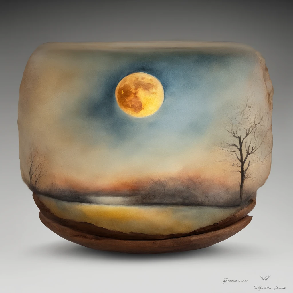 Masterpiece, 8k, A plate of (moon cakes: 1,5) on a round paper tube, Ein Mond in Form eines Buchstabens, Sternennacht, Dichter Nebel am Boden, Blaues Licht am Horizont, Unreal Engine 5, filmisch, Fotografie mit niedrigem Winkel, motion blur, Depth of field,, Hyper-detailliert, beautiful, Wahnsinnige Details, Komplizierte Details, Redaktionelle Fotografie, Aufnahme mit einem 50-mm-Objektiv, Depth of field, Tilt Blur, Verschlusszeit 1/1000, f/22. Lightmaps, Super hell