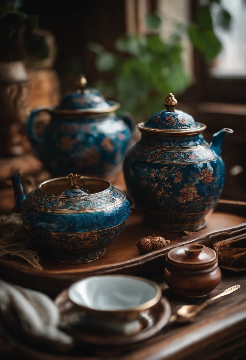 Kulturelle und kreative Produkte,Teeservice,Kulturelle Elemente von Laojunshan,Of course,Highly detailed,8K