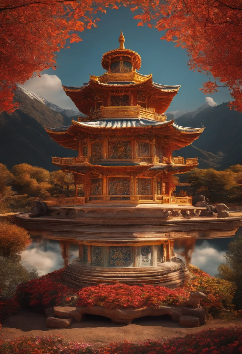 Kulturelle und kreative Produkte,Teeservice,Kulturelle Elemente von Laojunshan,Of course,Highly detailed,8K