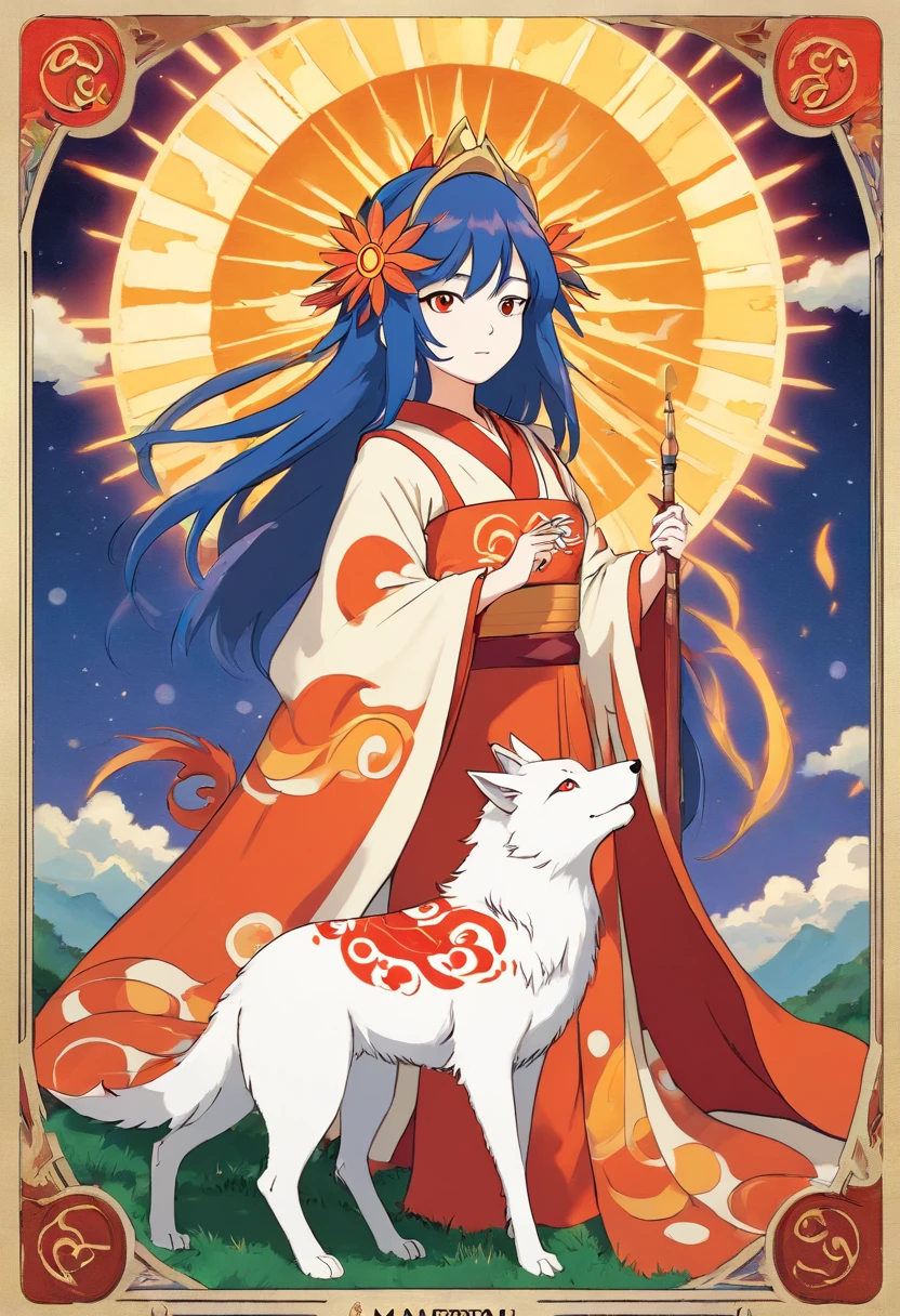 Amaterasu deusa do sol, The Sun Tarot Knight Waite Card, Tarot card
