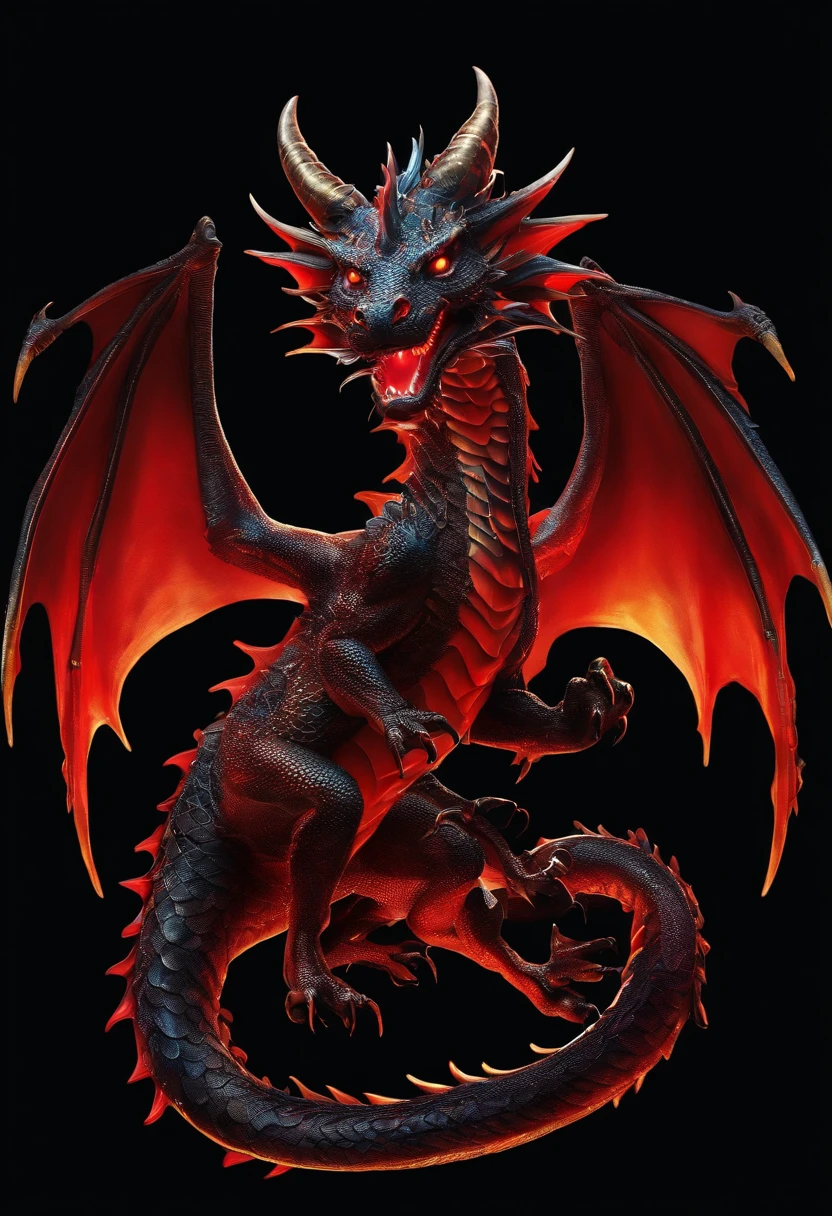 Full Body of a Fire dragon very detailed 4k 3d