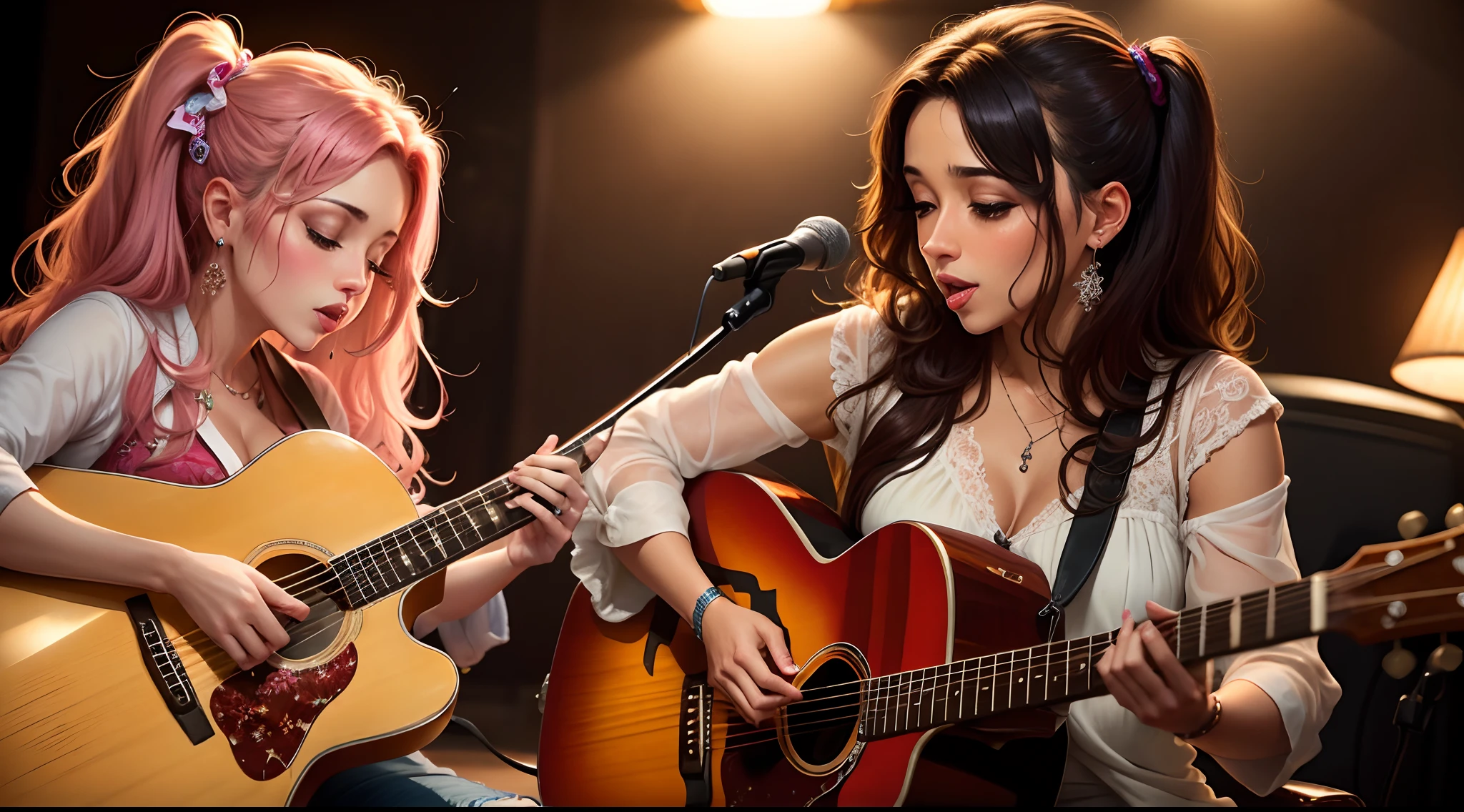 Mulher tocando casal