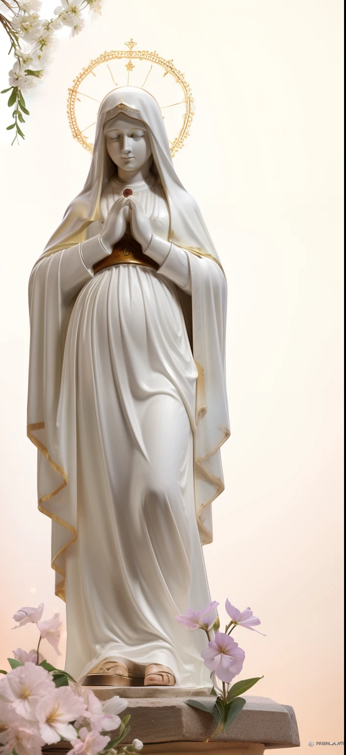 (((Blessed Virgin Mary of Mount Carmel))) Luminoso, en estilo similar al del artista WILLIAM ADOLPHE BOUGUEREAU, obra maestra, (La mejor calidad: 1.2), (super fine: 1.2), illustration, (extremadamente delicado y hermoso: 1.2), movie angle, flotante, (Hermoso ojo de detalle: 1.1), (detalle luz: 1.1), Movie Lights, Cielo delicado, ojos azules, (Cola de caballo alta: 1.1), capa, ojuelos, cielo estrellado, (light particles: 1.1) dibujo, flor. (obra maestra), (La mejor calidad), (fotorrealista:1.3), 8k, Textura detallada de la piel, Textura detallada de la tela, hermosa cara detallada, Detalles intrincados, ultra detallado (cuerpo de cuerpo entero:1.2)