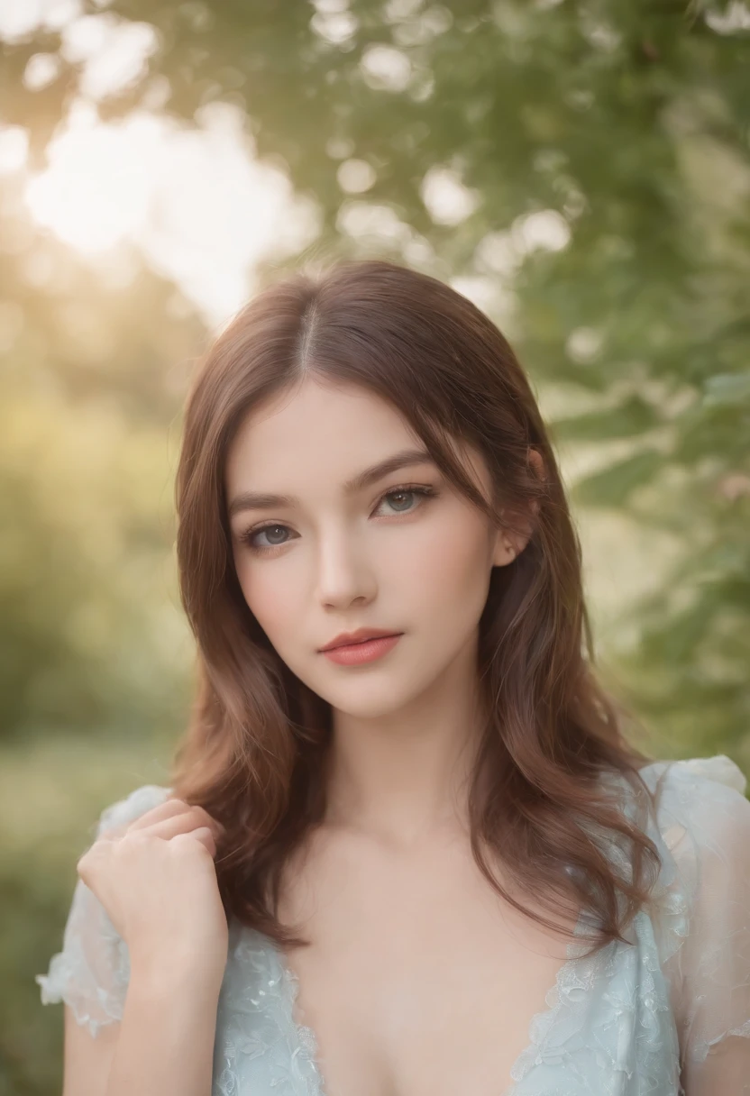 (master piece), (beste-Qualit), (Ultra detailded), (disheveled hair), (illustration), (1fille), (fashionable clothes), debout, mannequin, regardant le spectateur, (interview), (sinple background), beautiful detailed eyes, beautiful delicate face, flottant, (high saturation), (colorful splashes), colorful bubble, (brillant), se concentrer sur le visage, queue de cheval, kamisato ayaka, cheveux bleu clair, frange, bague de cheveux, fleurs flottantes, poils flottants, (brillant), best lighting, meilleure ombre, French influence