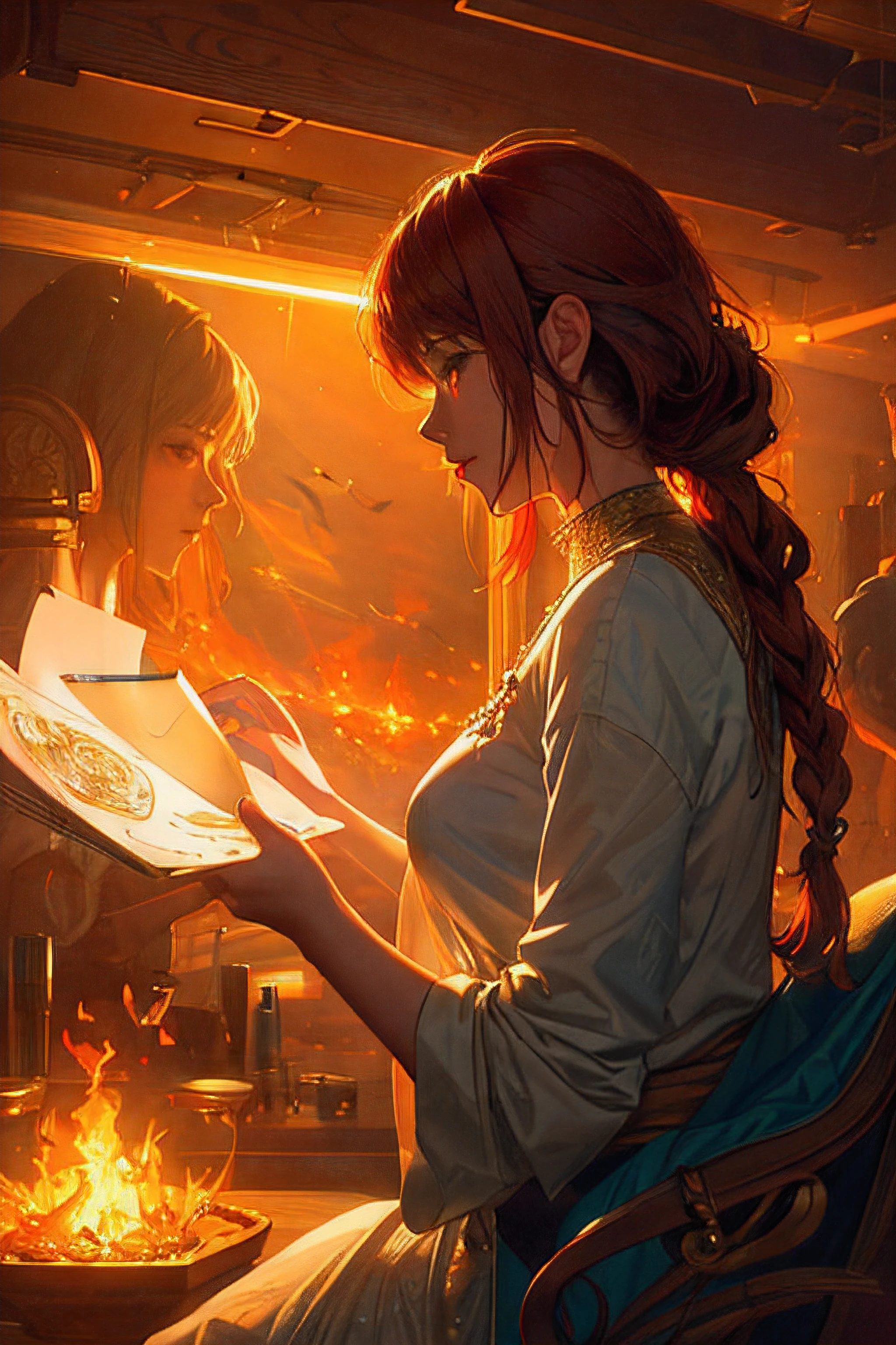 masterpiece, best quality, ultra-detailed, illustration, epic lighting, cinematic composition, isometric, 1girl, makima