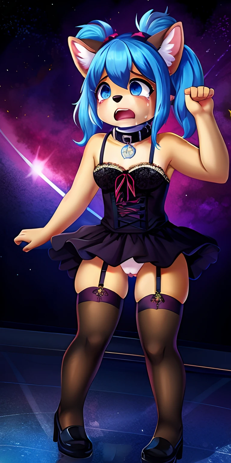 Cute dog, little character in bright 3d, shaded, dog girl Cute , petite, lingerie, blue hair, cosmic, pigtails, scared, dripping, spread, crying, raindow, vagina, opening, wide fear, screaming, rape, pain, hatred, dog collar. Labrador, German Shepher, Rottweiler, high-definition, high-quality, stocking, schoolgirl, strong light, daylight, lolita, smaflat