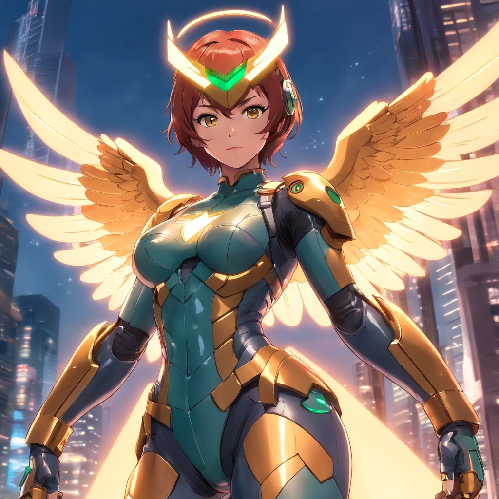 Realistic depiction of an advanced cybersuit, Hawkgirl от DC Comics, Average Breasts