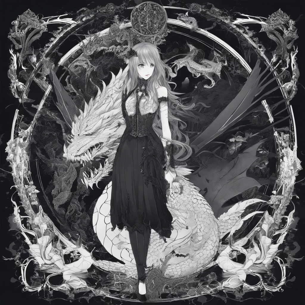 a drawing of two women with wings and a dragon, Inspired by Yoshitaka Amano, Bastien Yoshitaka Amano, Yoshitaka Amano, yoshitaka amano character design, inspired by Masamune Shirow, By Katsuya Terada, By Yoshitaka Amano, inspired By Katsuya Terada