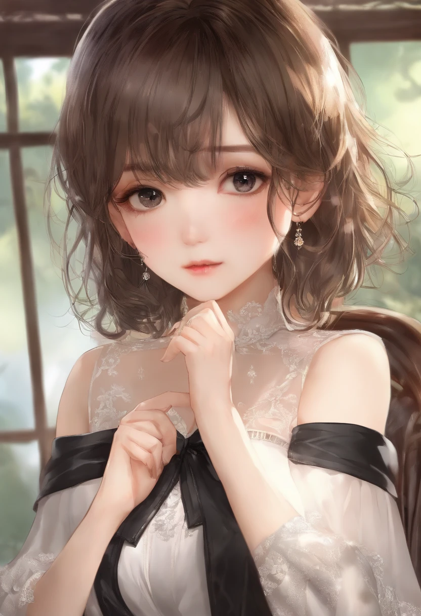 ULZZANG-6500-V1.1, (RAW photo:1.2), (realistic photo,:1.4), detailed man, highly detailed eyes and faces, beautiful detailed eyes, ridiculous s, cell phone in hand,Unbelievably ridiculous, file size huge, super detailed, High, Very Detail, sa highest quality, Dominate the peace、, Kemomimi, ((black blouse)), an illustration, Very Detail, UHQ, unification, 8k wallpaper, splendid, fine details, Dominate peace、, sa highest quality, Very detailed uniform UHQ 8k wallpaper, light on face、Movie lighting、 boy、(tights、、、、)、(Sitting on chair ))、short hair 、ple short hair、long neck、Put ears out、bangs、bigger eyes、Eyelashes、Beautiful、very cute