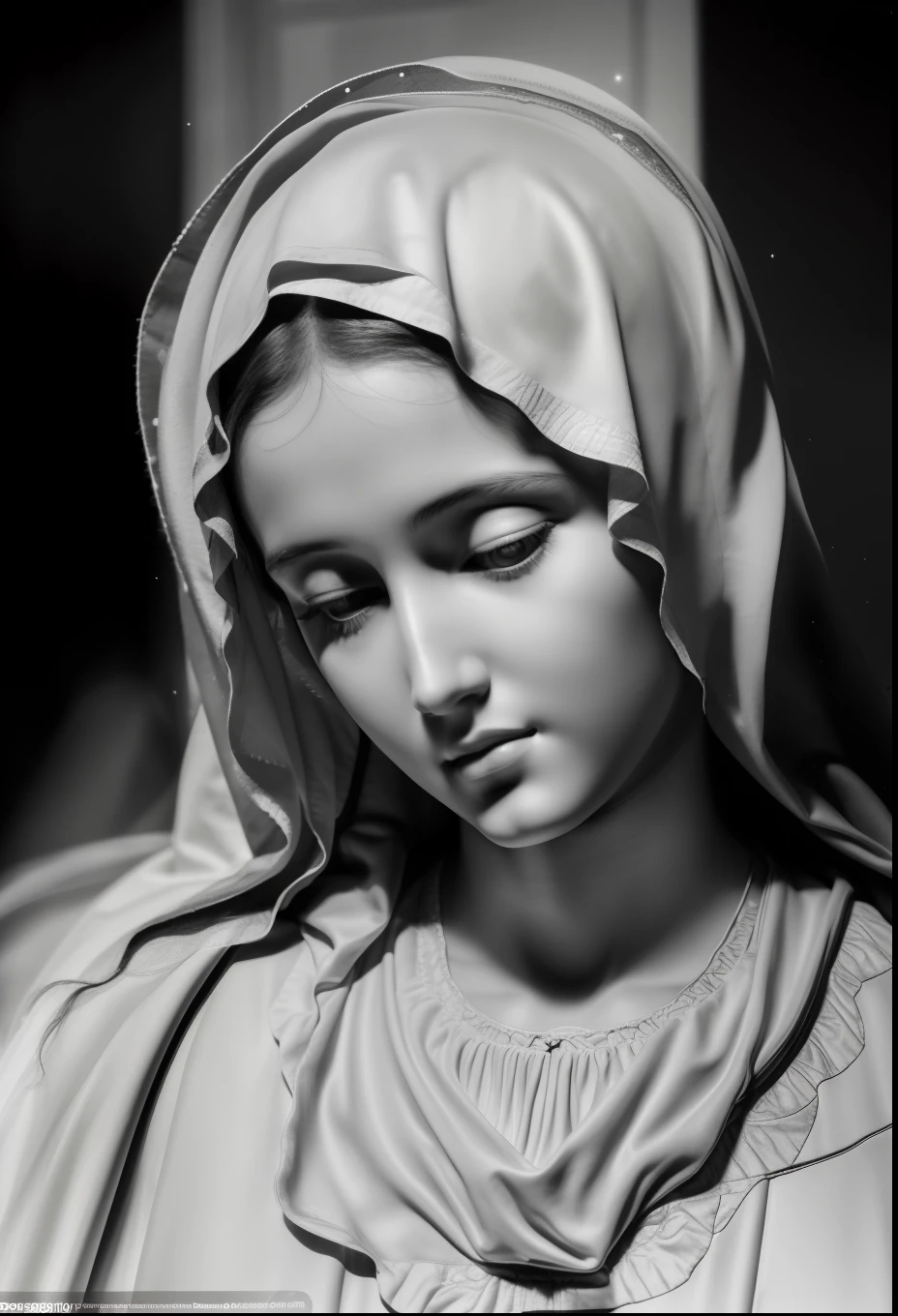 (((Blessed Virgin Mary of Mount Carmel))) Luminoso, en estilo similar al del artista WILLIAM ADOLPHE BOUGUEREAU, obra maestra, (La mejor calidad: 1.2), (super fine: 1.2), illustration, (extremadamente delicado y hermoso: 1.2), movie angle, flotante, (Hermoso ojo de detalle: 1.1), (detalle luz: 1.1), Movie Lights, Cielo delicado, ojos azules, (Cola de caballo alta: 1.1), capa, ojuelos, cielo estrellado, (light particles: 1.1) dibujo, flor. (obra maestra), (La mejor calidad), (fotorrealista:1.3), 8k, Textura detallada de la piel, Textura detallada de la tela, hermosa cara detallada, Detalles intrincados, ultra detallado (cuerpo de cuerpo entero:1.2)