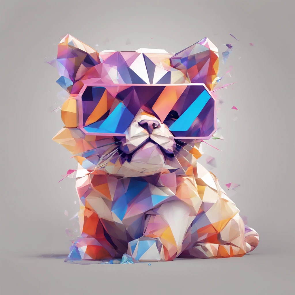 Alinhamento perfeito, Tigre pequeno bonito usando uma jaqueta,vasos de cristal,Rosa flor, wearing sunglasses, alegria, Standing position, beleza abstrata, Centrado, looking at the camera, Facing the camera, nearing perfection, Dynamic, altamente detalhado, liso, foco nítido, 8k, high-definition resolution, illustration, arte de Carne Griffiths e Wadim Kashin, fundo branco