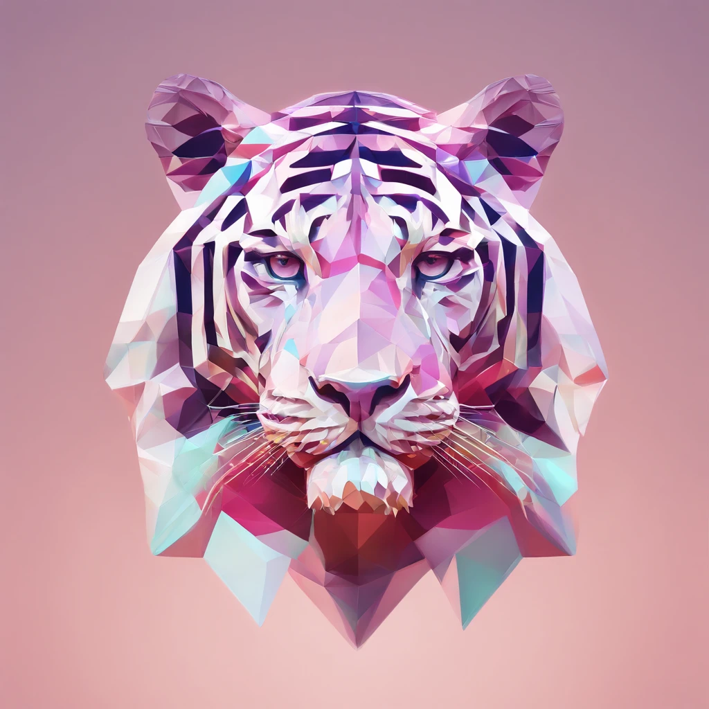 Alinhamento perfeito, Tigre pequeno bonito usando uma jaqueta,vasos de cristal,Rosa flor, wearing sunglasses, alegria, Standing position, beleza abstrata, Centrado, looking at the camera, Facing the camera, nearing perfection, Dynamic, altamente detalhado, liso, foco nítido, 8k, high-definition resolution, illustration, arte de Carne Griffiths e Wadim Kashin, fundo branco