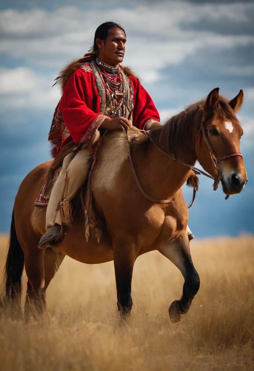 Yamnaya tribesman riding a Przewalski's horse.