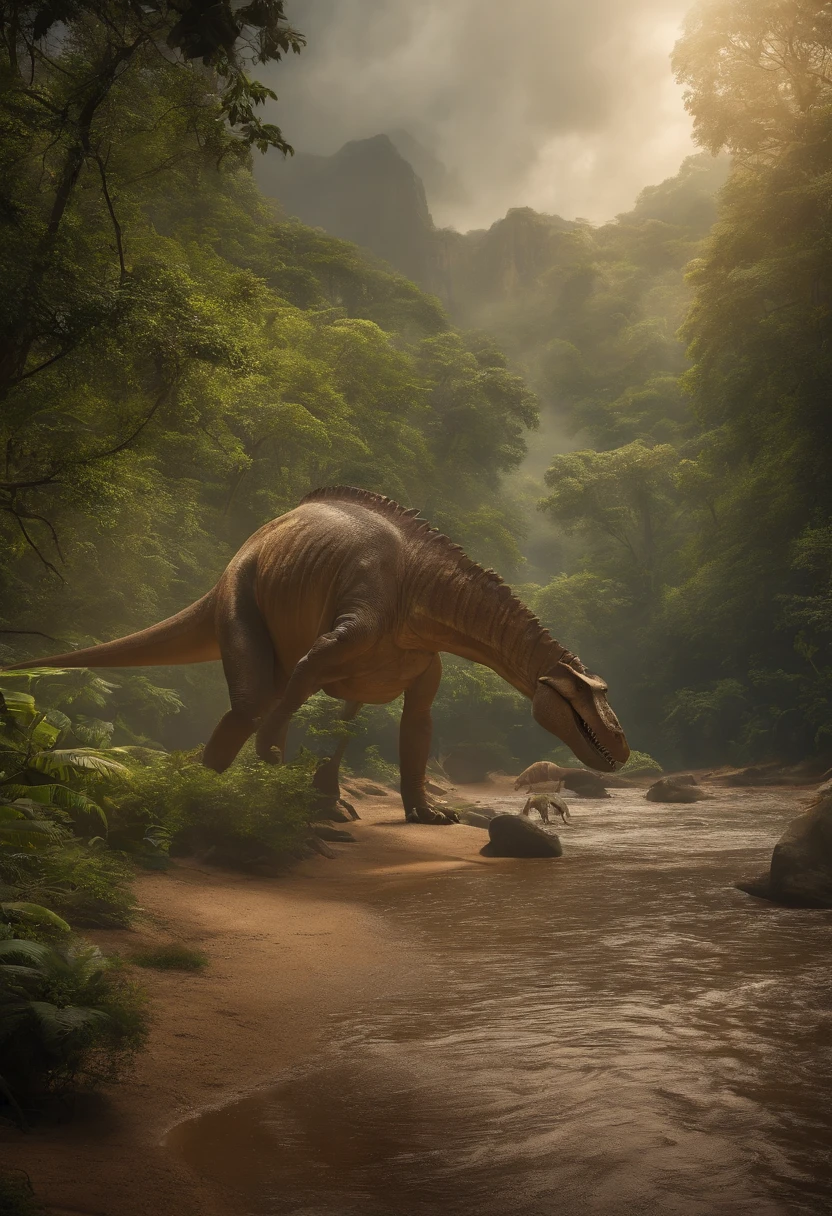 Image of an everyday day during the Jurassic era
