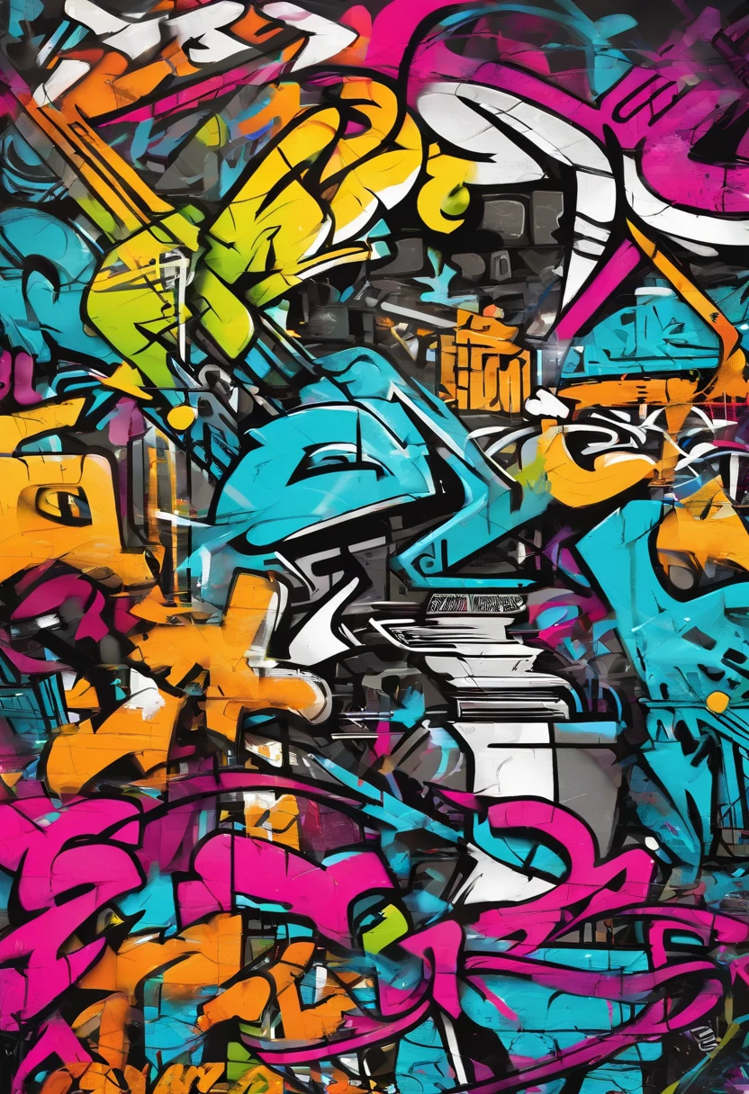 graffiti, computer, full picture, high resolution high contrast