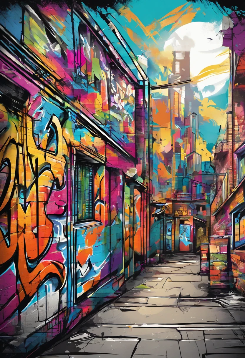 graffiti, computer, full picture, high resolution high contrast,simple